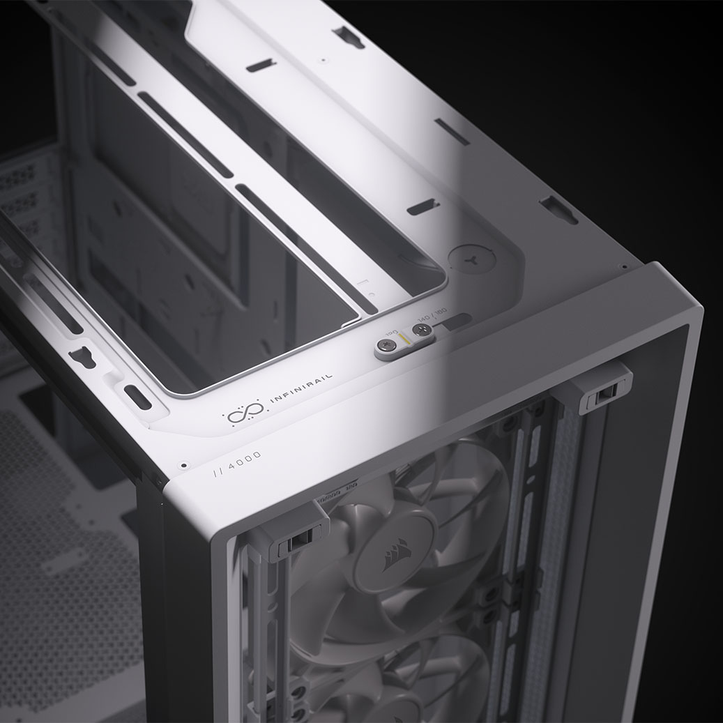 Corsair - Caixa E-ATX Corsair 4000D RS Airflow Branca Vidro Temperado