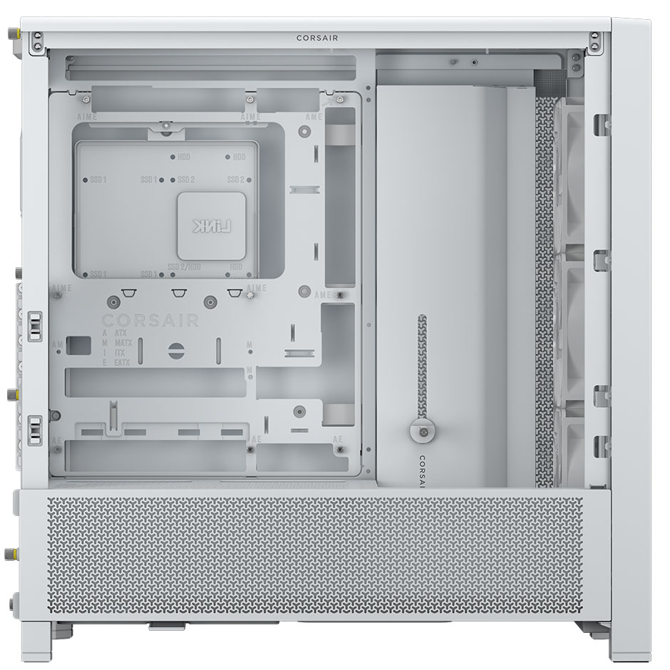 Corsair - Caixa E-ATX Corsair 4000D RS Airflow Branca Vidro Temperado