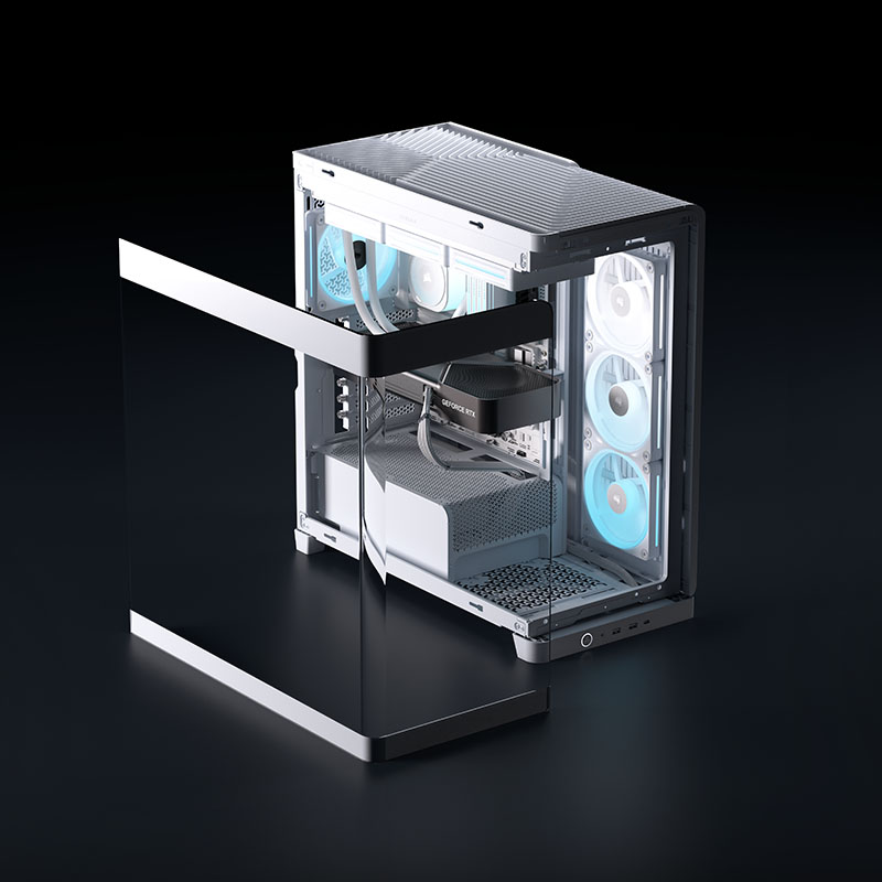 Corsair - Caixa E-ATX Corsair 4500X LX-R RGB Branca Vidro Temperado