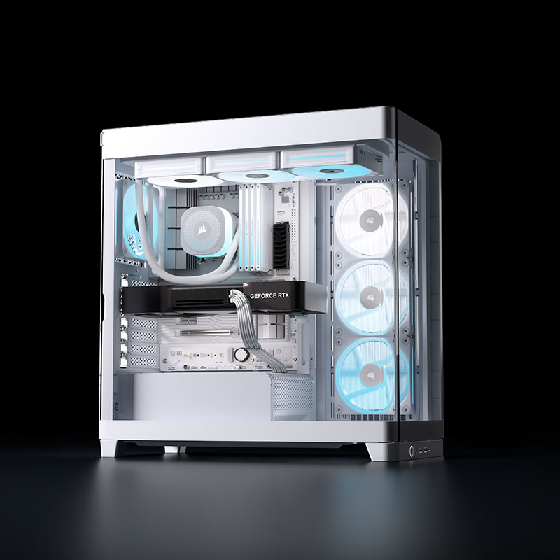 Corsair - Caixa E-ATX Corsair 4500X LX-R RGB Branca Vidro Temperado