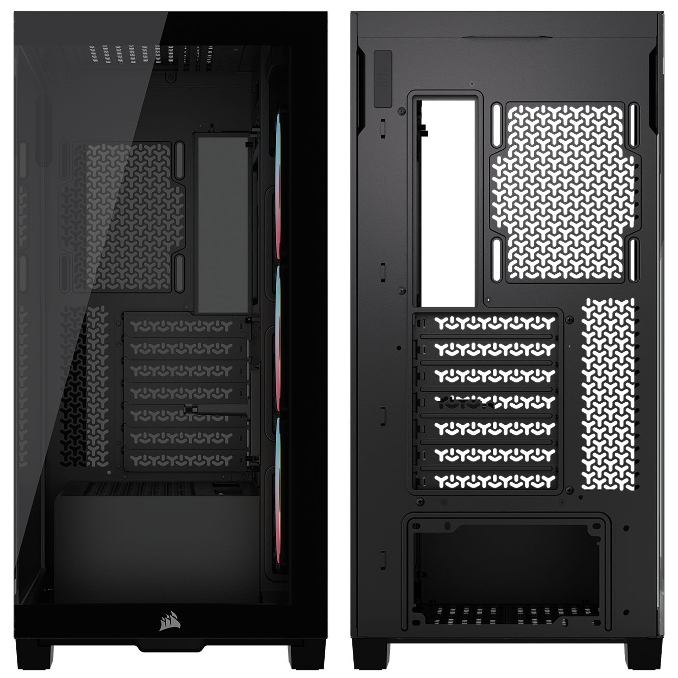 Corsair - Caixa E-ATX Corsair 3500X LXR Link RGB Preto Vidro Temperado