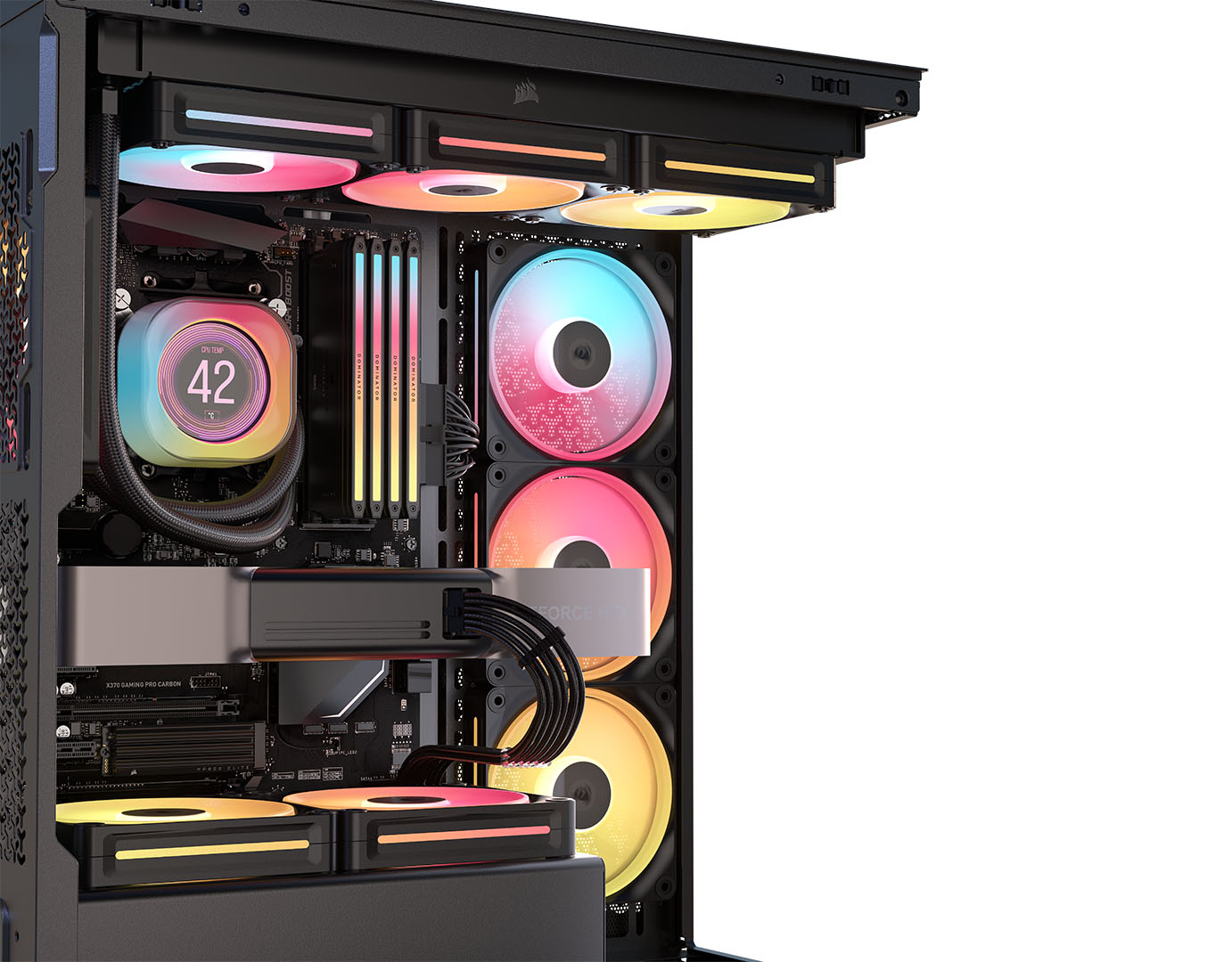 Corsair - Caixa E-ATX Corsair 3500X LXR Link RGB Preto Vidro Temperado
