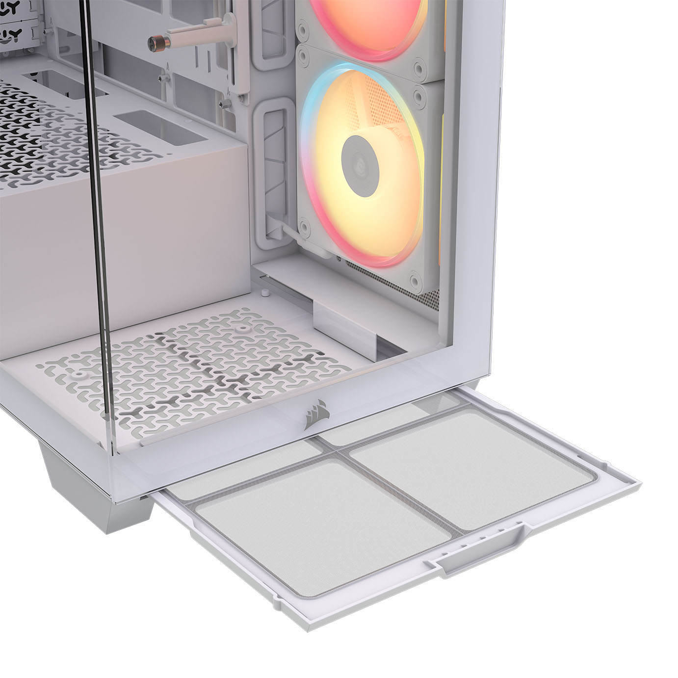 Corsair - Caixa E-ATX Corsair 3500X LXR Link RGB Branca Vidro Temperado