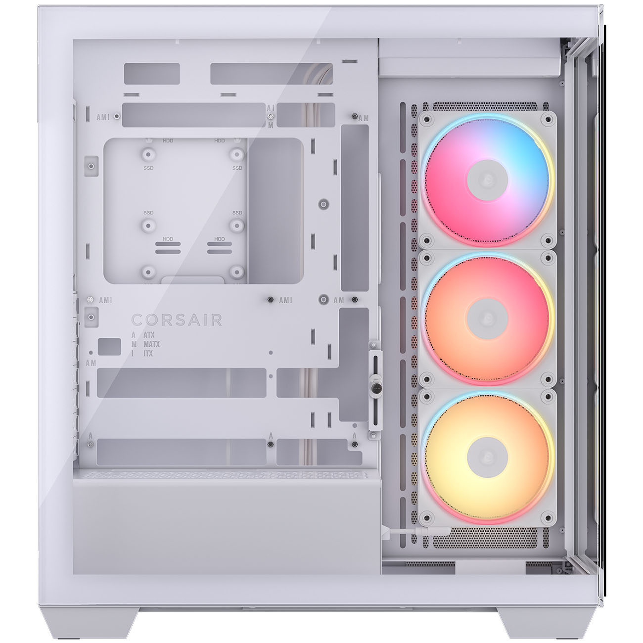 Corsair - Caixa E-ATX Corsair 3500X LXR Link RGB Branca Vidro Temperado