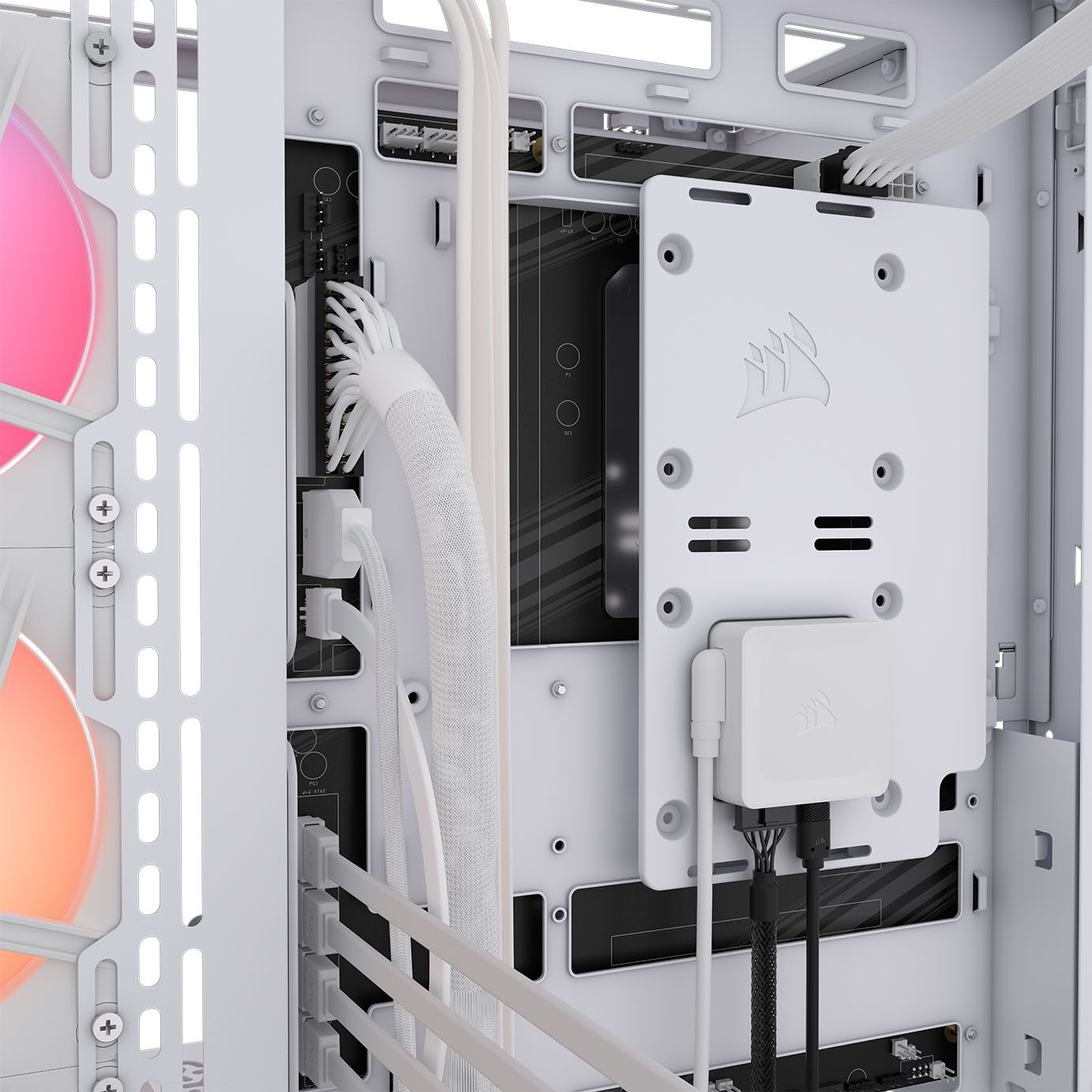 Corsair - Caixa E-ATX Corsair 3500X LXR Link RGB Branca Vidro Temperado