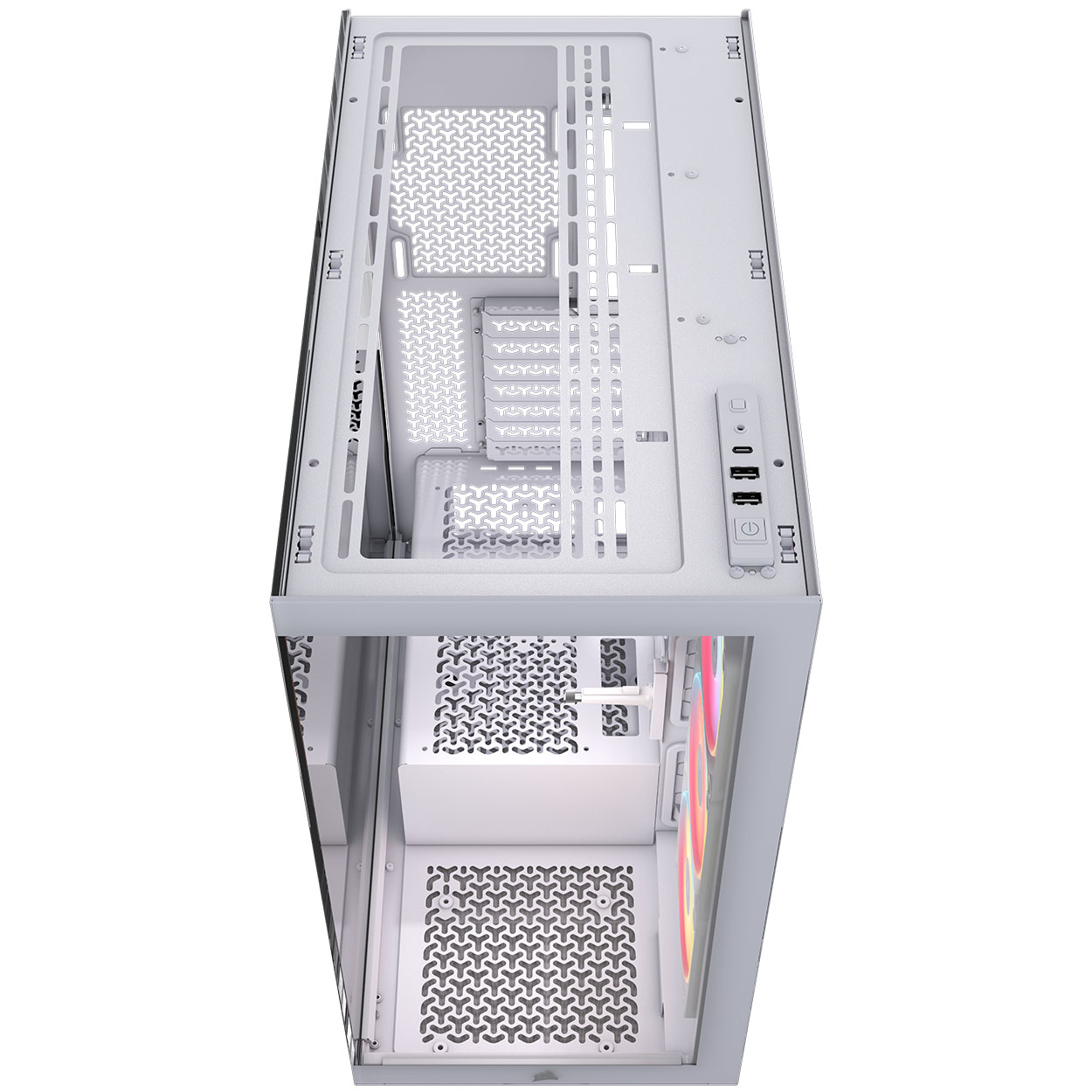 Corsair - Caixa E-ATX Corsair 3500X LXR Link RGB Branca Vidro Temperado