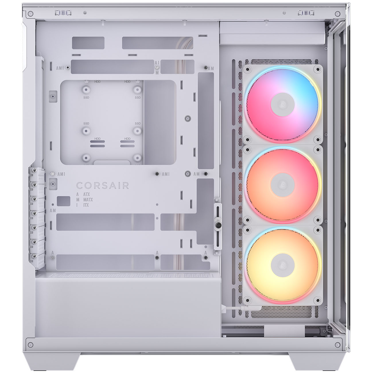 Corsair - Caixa E-ATX Corsair 3500X LXR Link RGB Branca Vidro Temperado