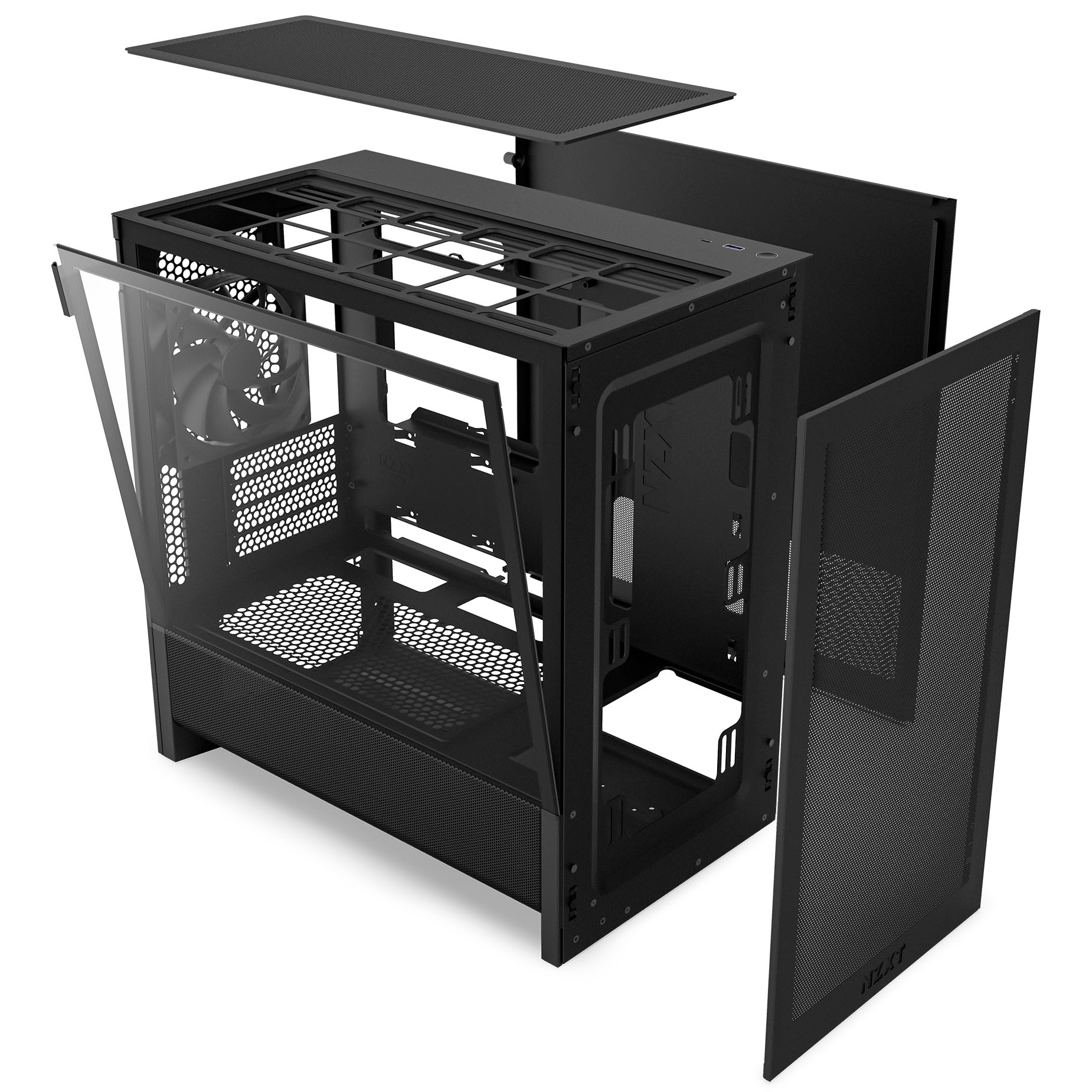 NZXT - Caixa Micro-ATX NZXT H3 Flow Preta Vidro Temperado