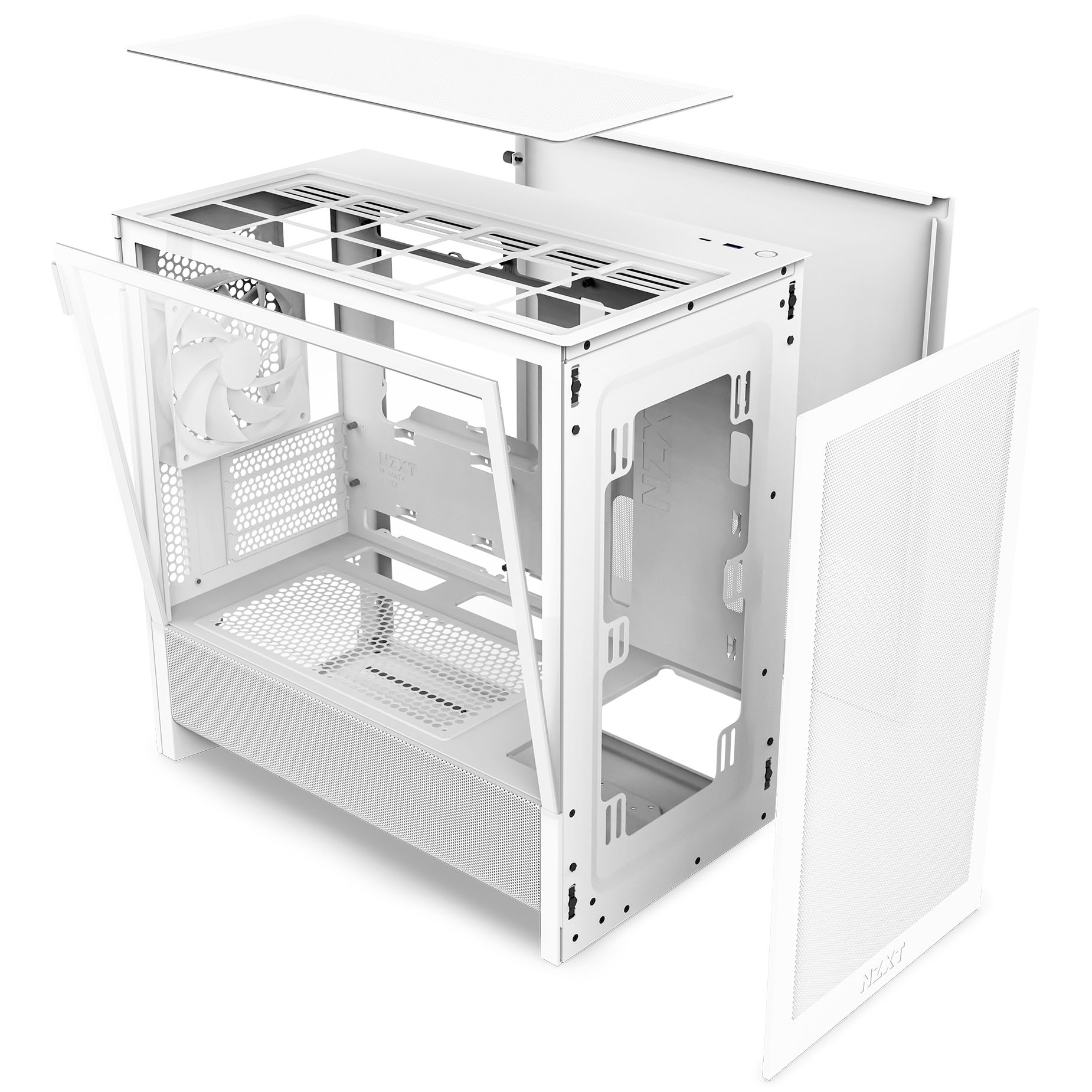 NZXT - Caixa Micro-ATX NZXT H3 Flow Branca Vidro Temperado