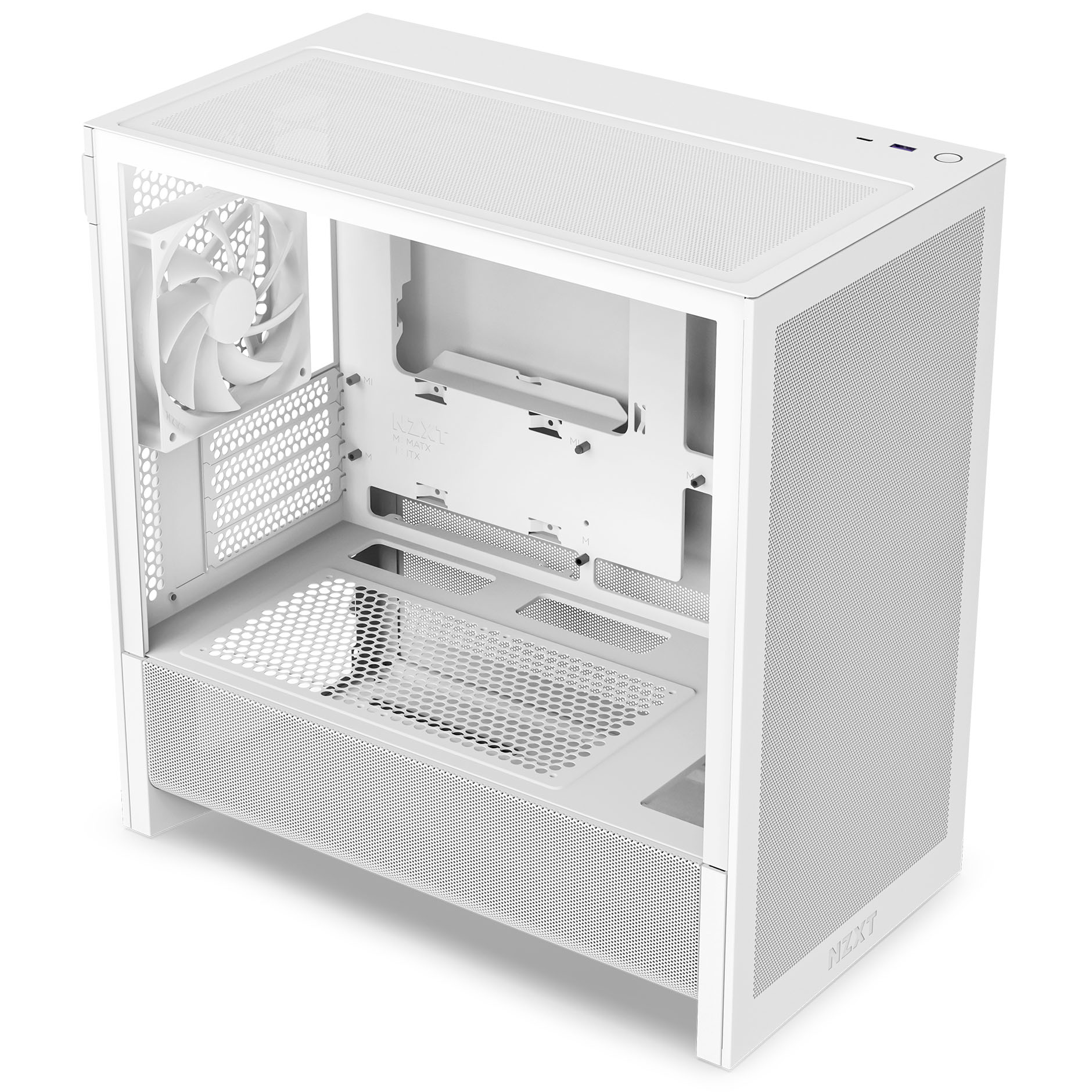 NZXT - Caixa Micro-ATX NZXT H3 Flow Branca Vidro Temperado