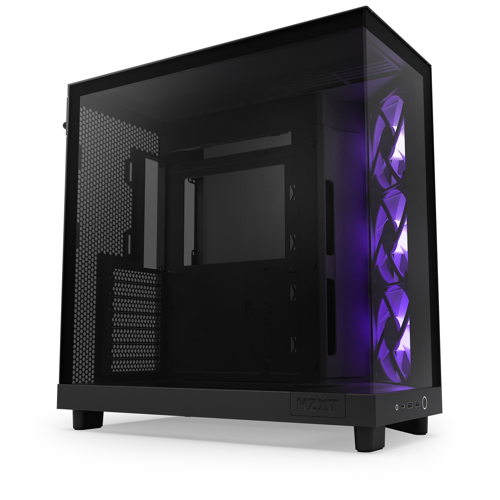 NZXT - Caixa ATX NZXT H6 Flow RGB Preta Vidro Temperado