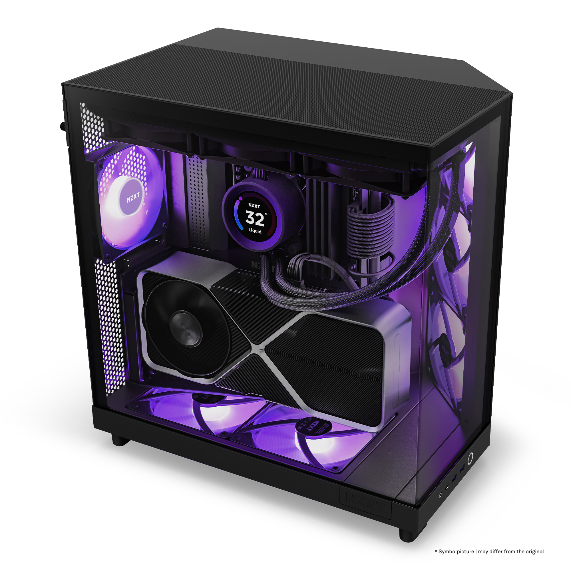 Picture of Picture of Caixa ATX NZXT H6 Flow RGB Preta Vidro Temperado