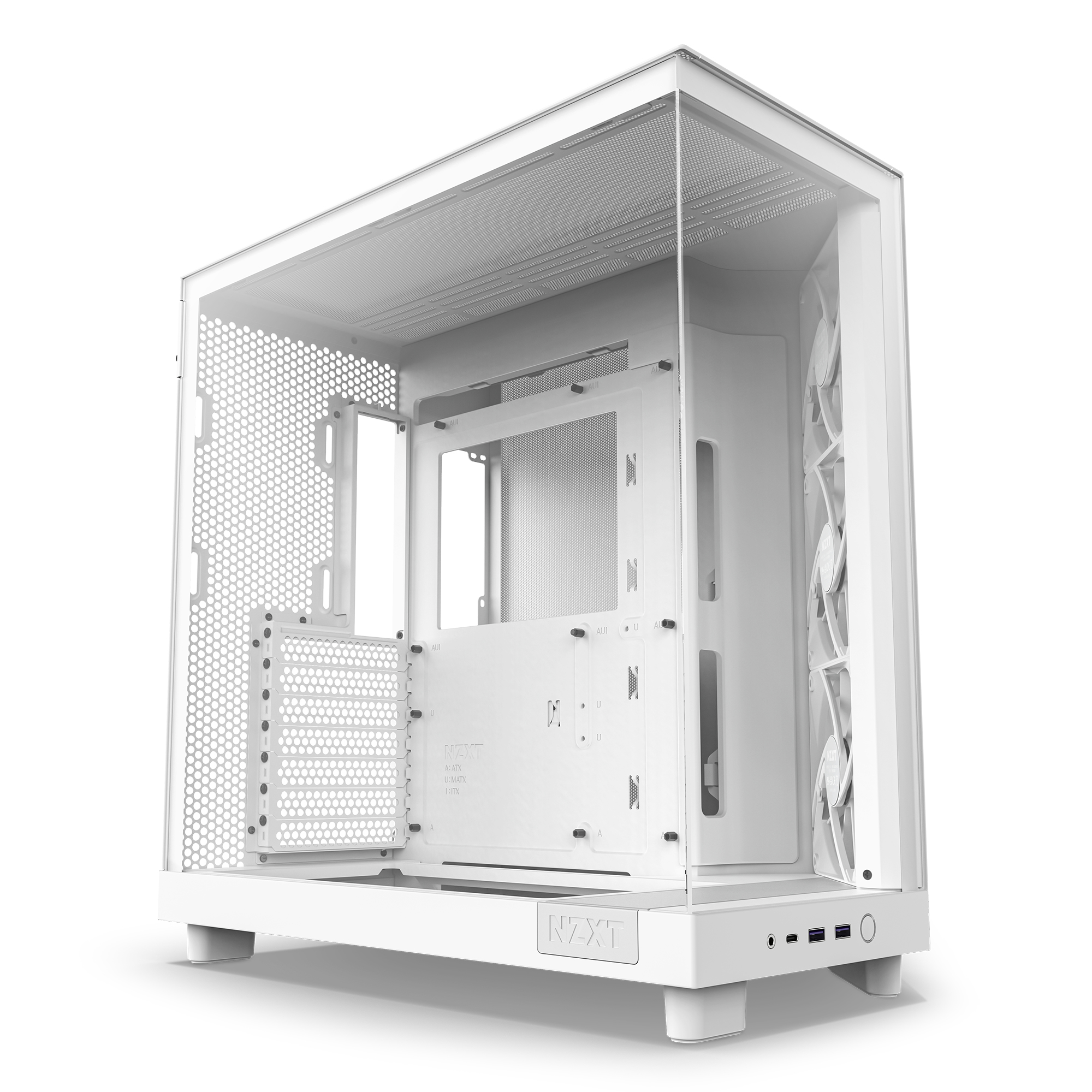 NZXT - Caixa ATX NZXT H6 Flow Branca Vidro Temperado