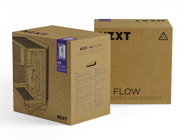 NZXT - Caixa ATX NZXT H6 Flow Branca Vidro Temperado