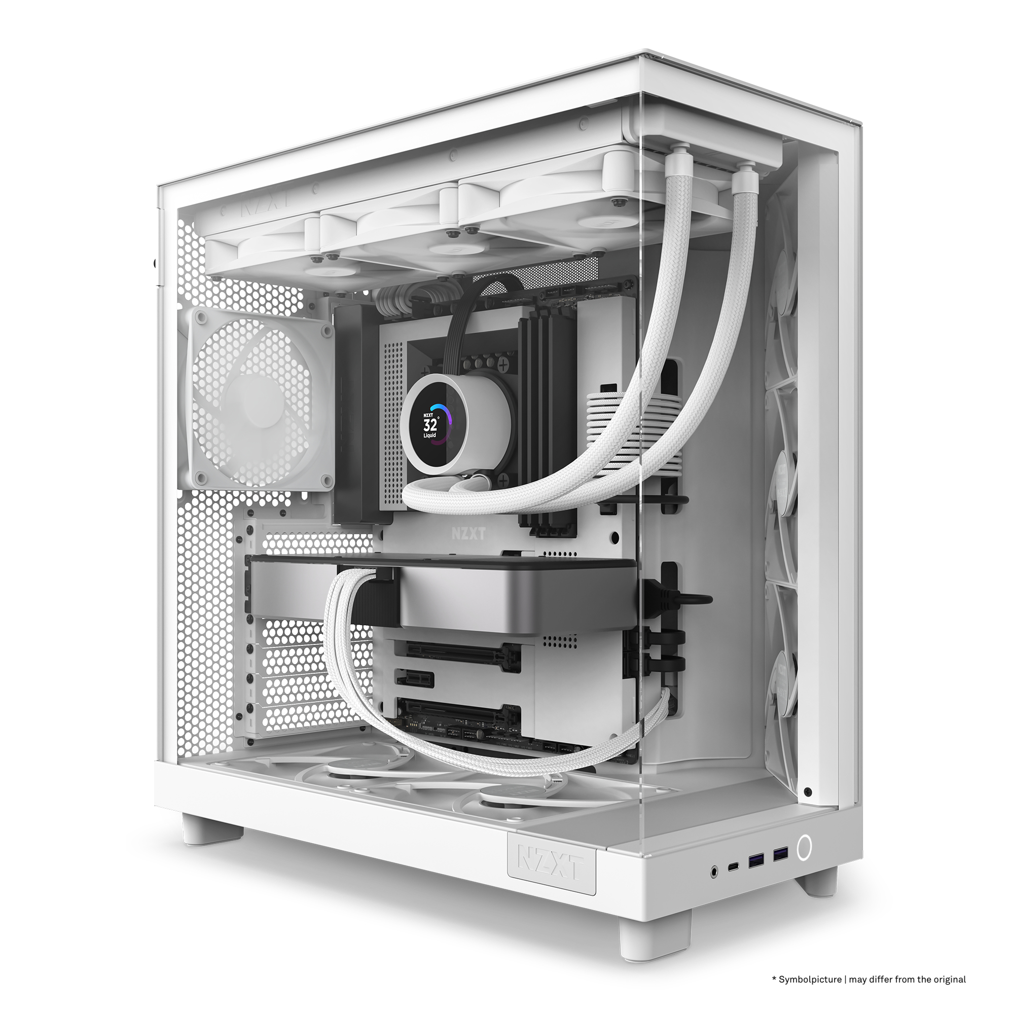 NZXT - Caixa ATX NZXT H6 Flow Branca Vidro Temperado
