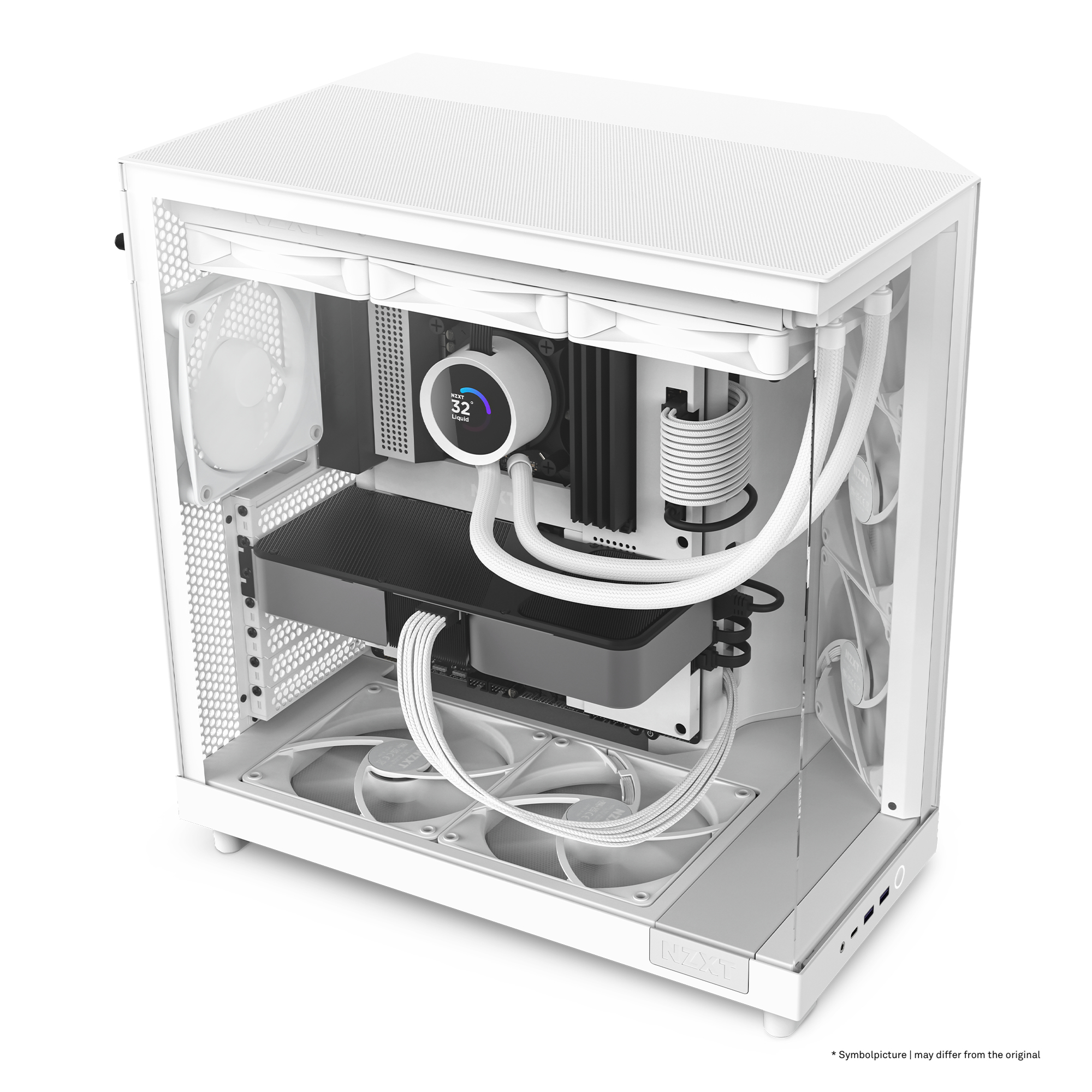 NZXT - Caixa ATX NZXT H6 Flow Branca Vidro Temperado