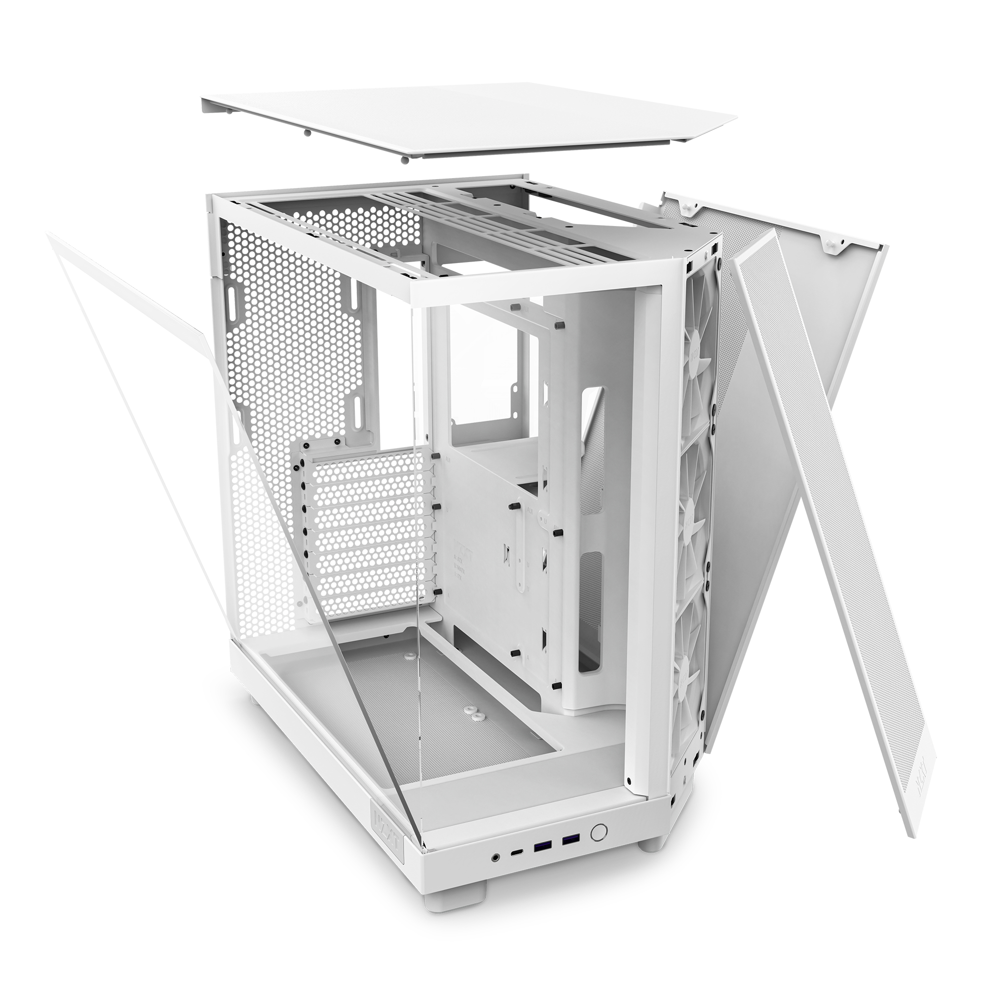 NZXT - Caixa ATX NZXT H6 Flow Branca Vidro Temperado