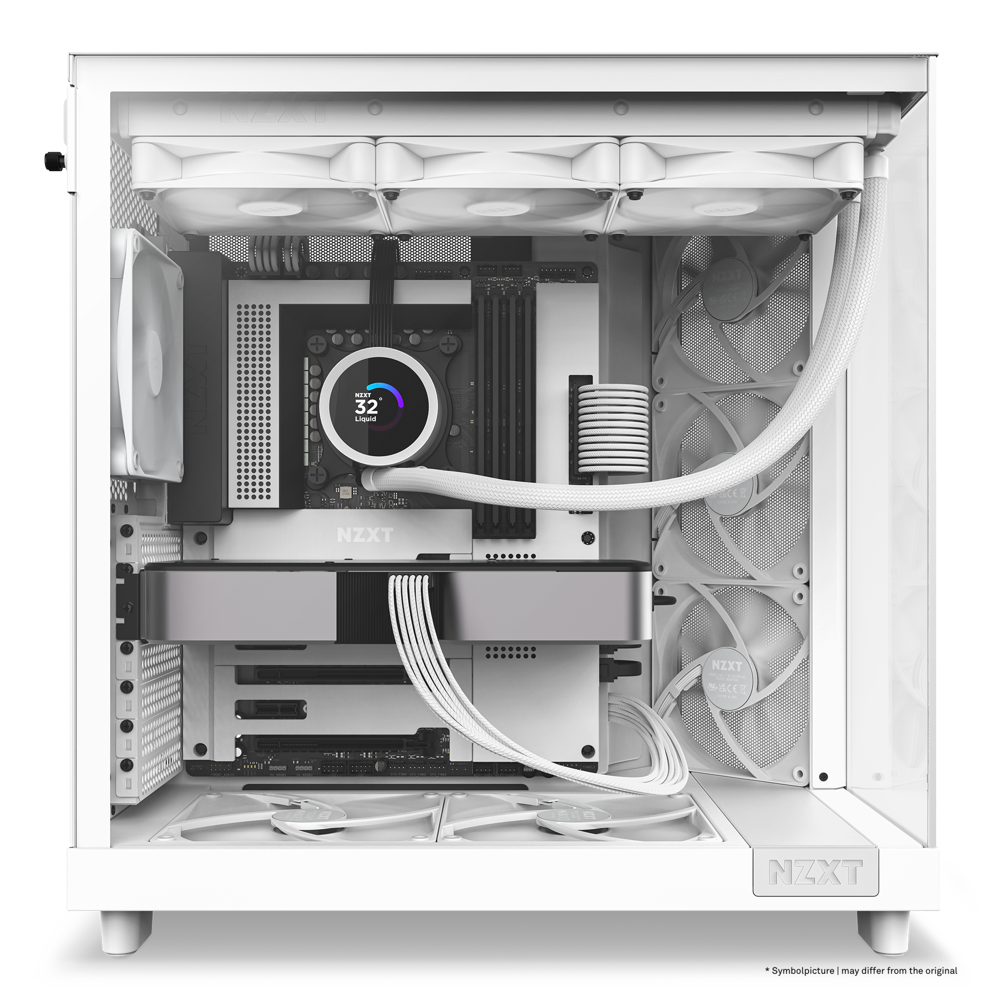 NZXT - Caixa ATX NZXT H6 Flow Branca Vidro Temperado