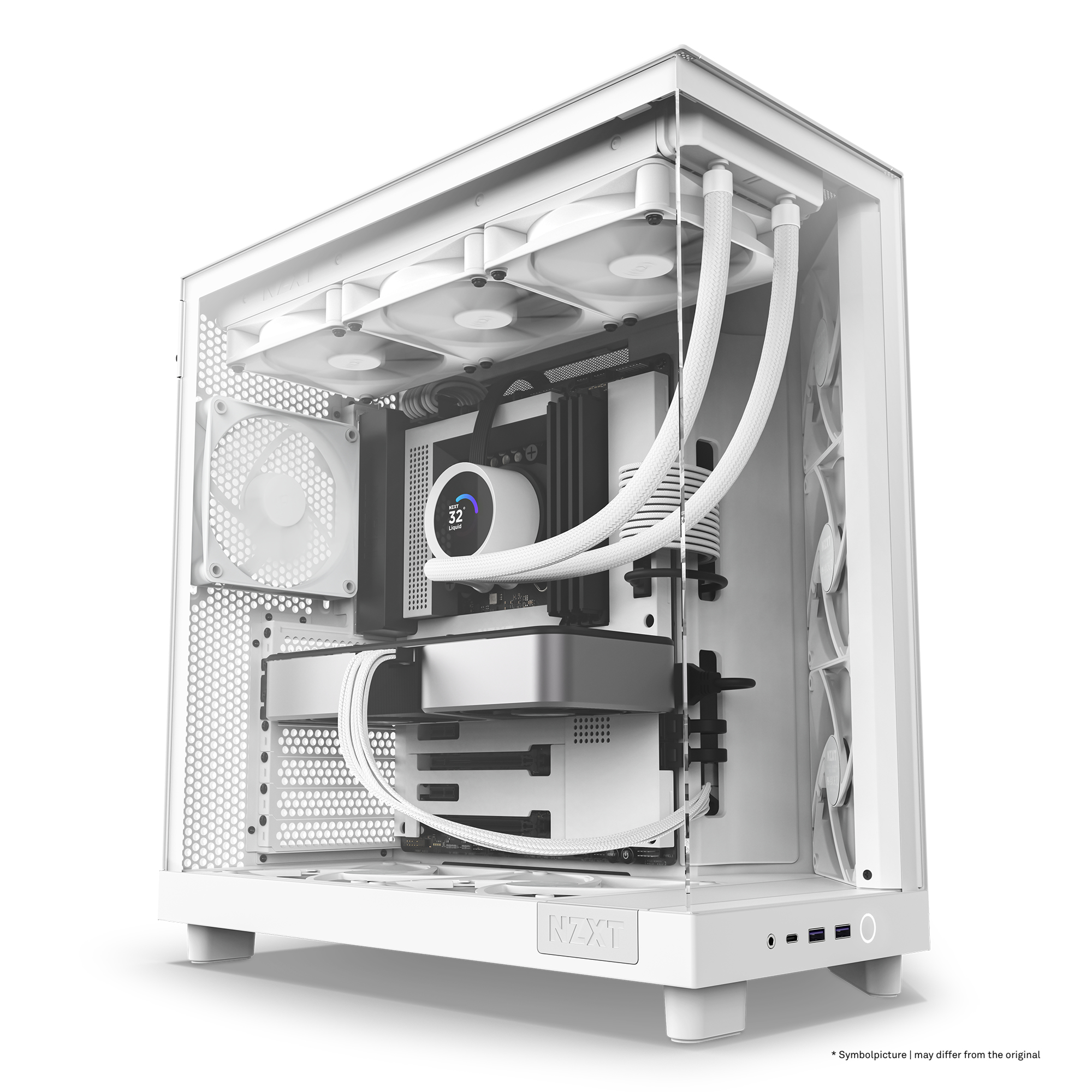 NZXT - Caixa ATX NZXT H6 Flow Branca Vidro Temperado