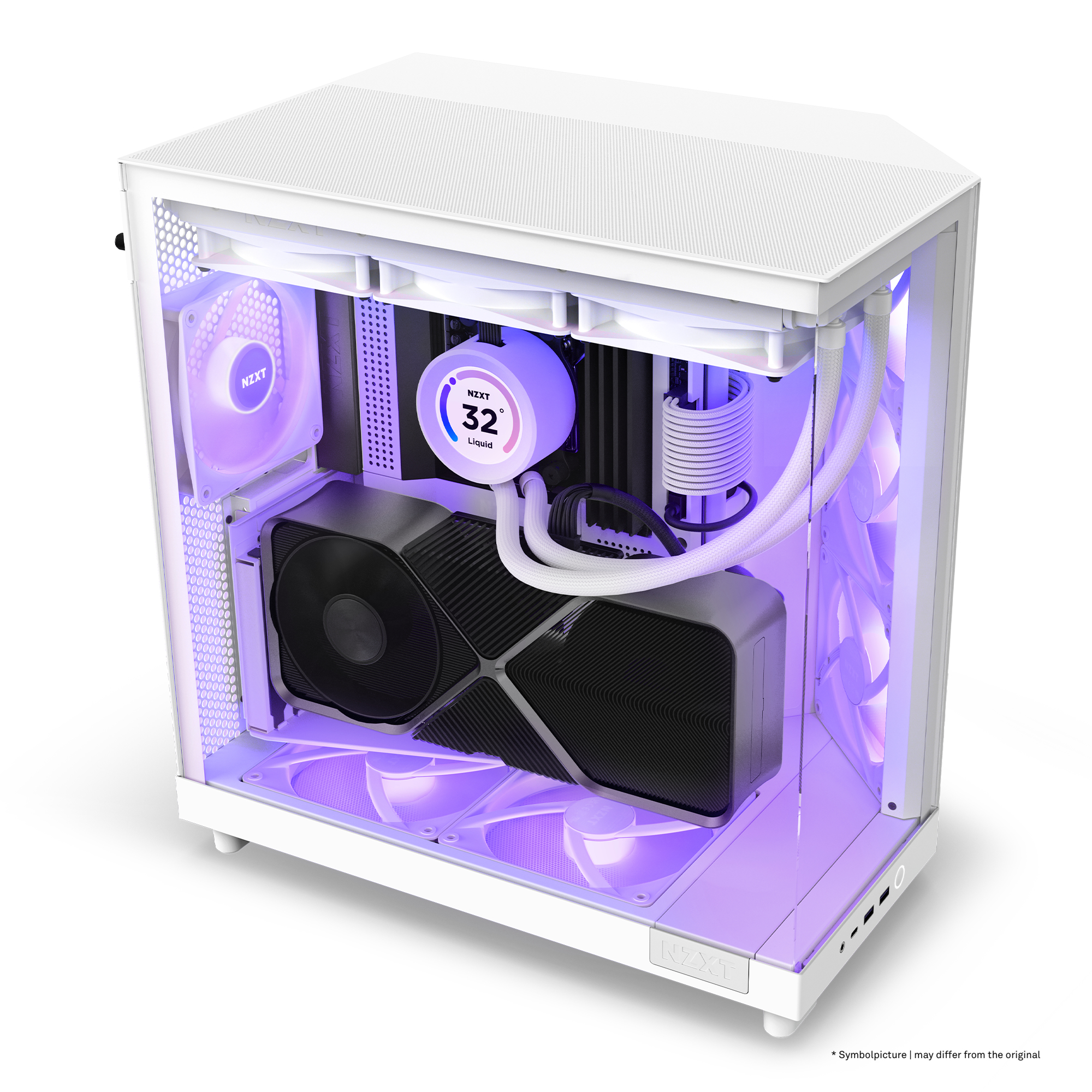 NZXT - Caixa ATX NZXT H6 Flow RGB Branca Vidro Temperado