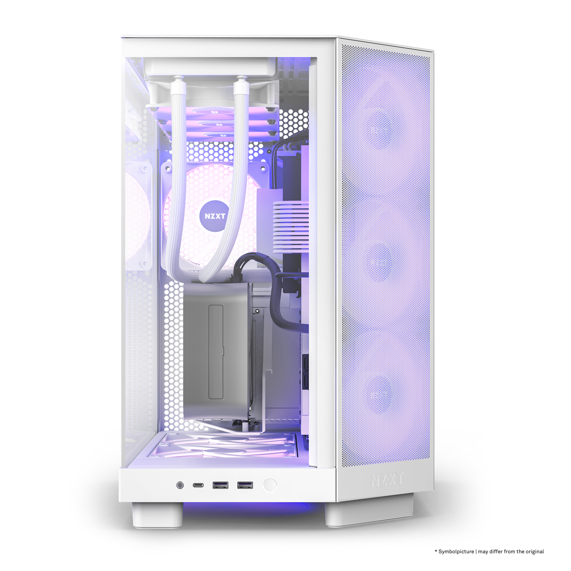 NZXT - Caixa ATX NZXT H6 Flow RGB Branca Vidro Temperado