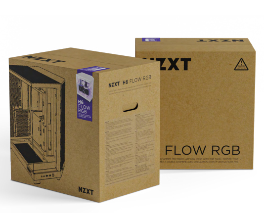 NZXT - Caixa ATX NZXT H6 Flow RGB Branca Vidro Temperado
