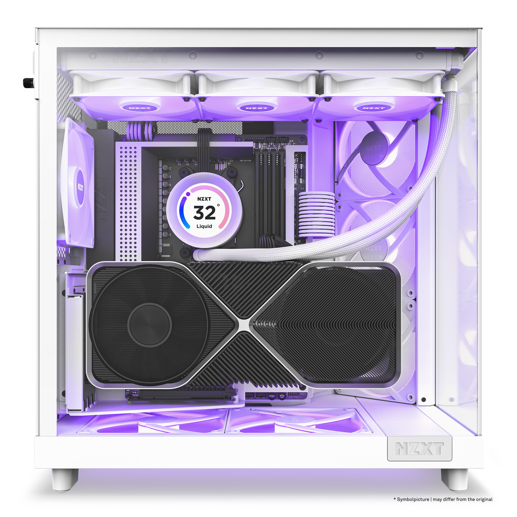 NZXT - Caixa ATX NZXT H6 Flow RGB Branca Vidro Temperado