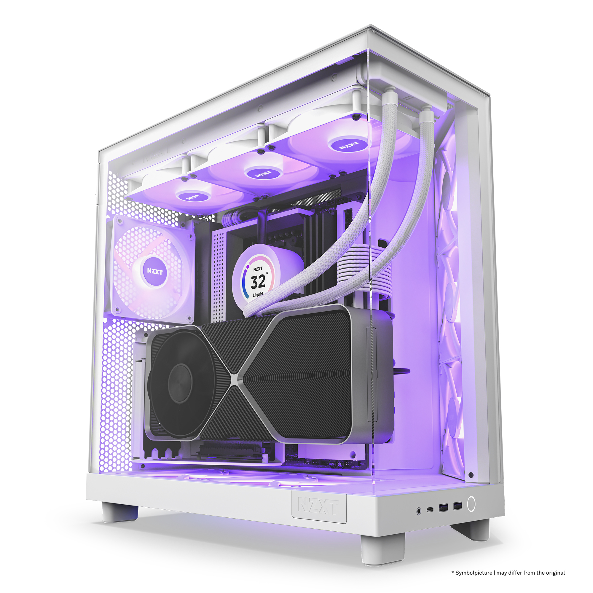 NZXT - Caixa ATX NZXT H6 Flow RGB Branca Vidro Temperado