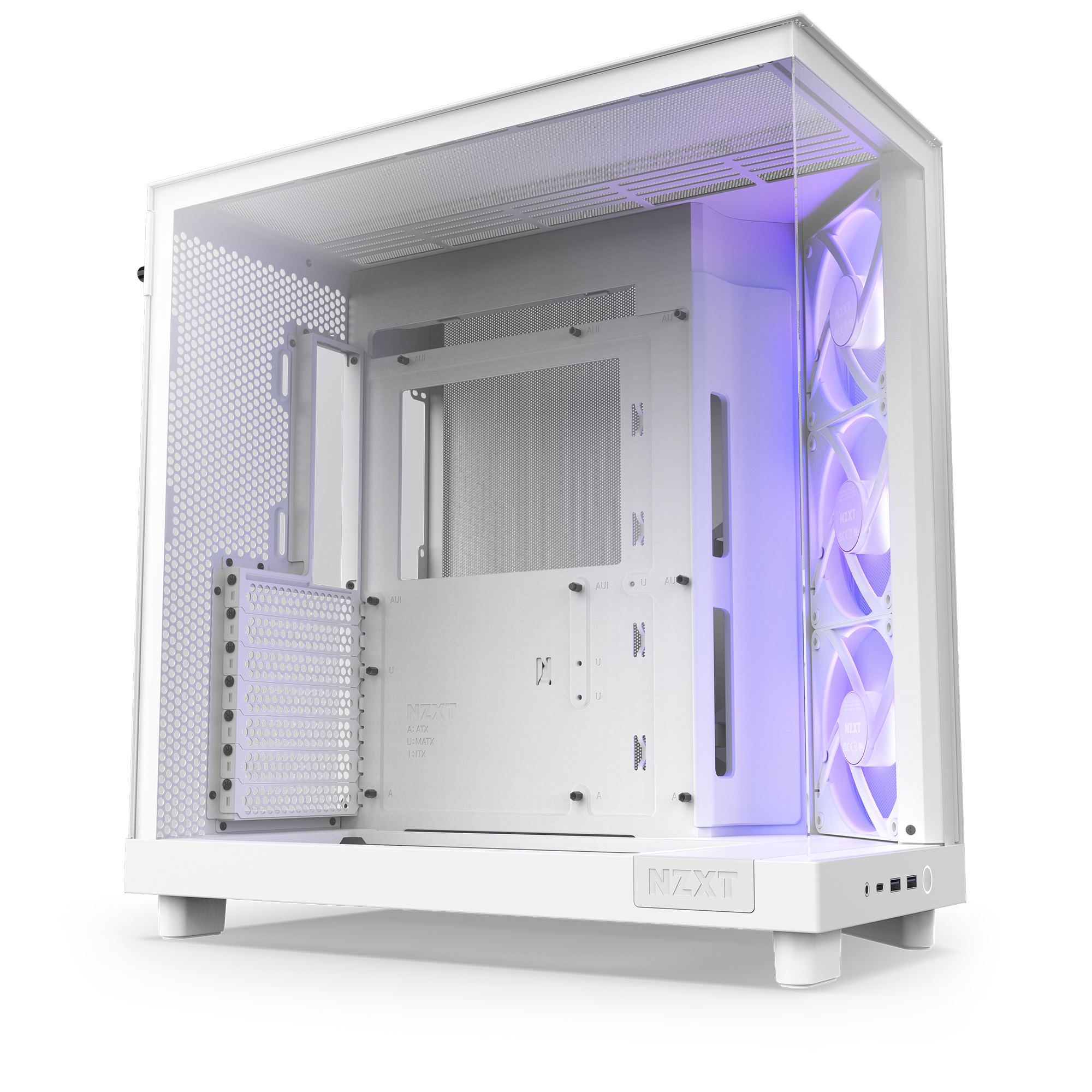 NZXT - Caixa ATX NZXT H6 Flow RGB Branca Vidro Temperado