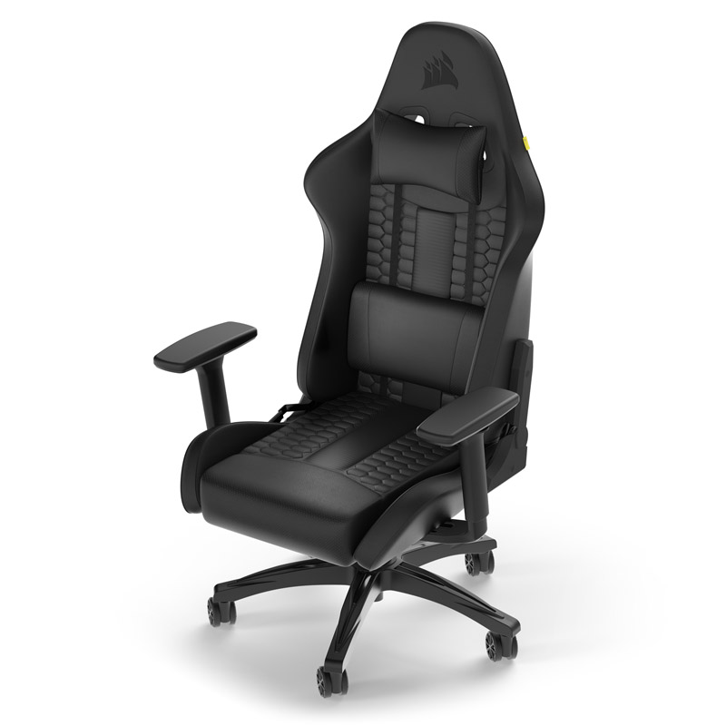 Corsair - Cadeira Gaming Corsair TC100 RELAXED - Couro sintético Preto/Preto