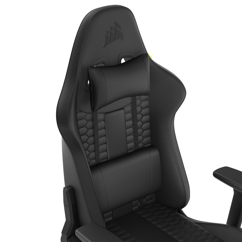 Corsair - Cadeira Gaming Corsair TC100 RELAXED - Couro sintético Preto/Preto