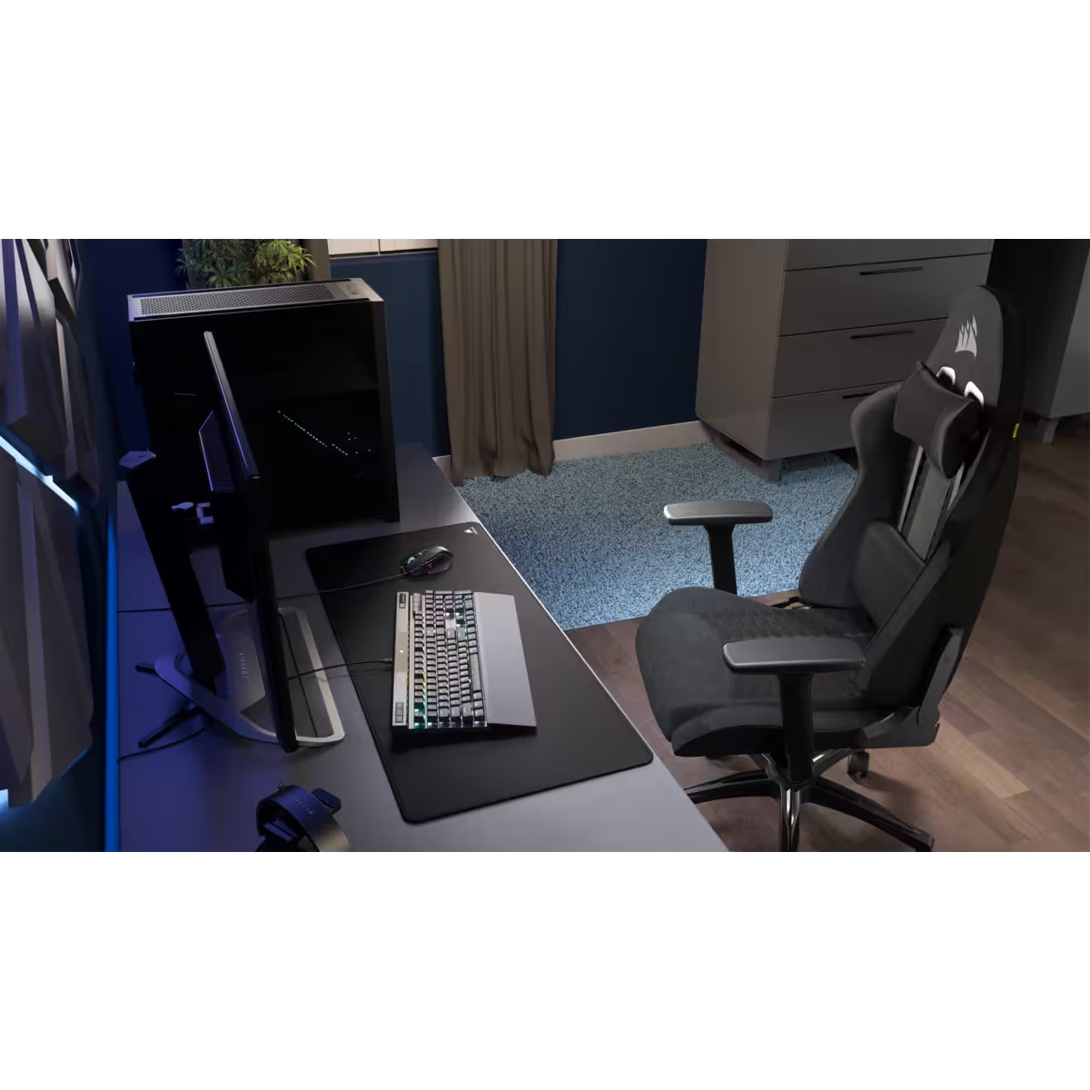 Corsair - Cadeira Gaming Corsair TC100 RELAXED - Tecido Preto/Preto