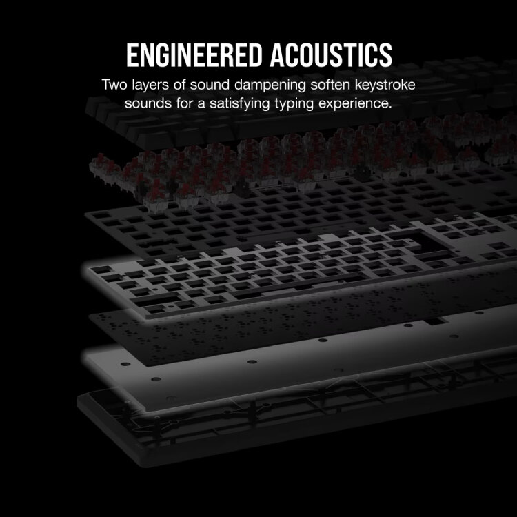Corsair - Teclado Mecânico Corsair K70 Core RGB Switches MLX Red Preto (PT)