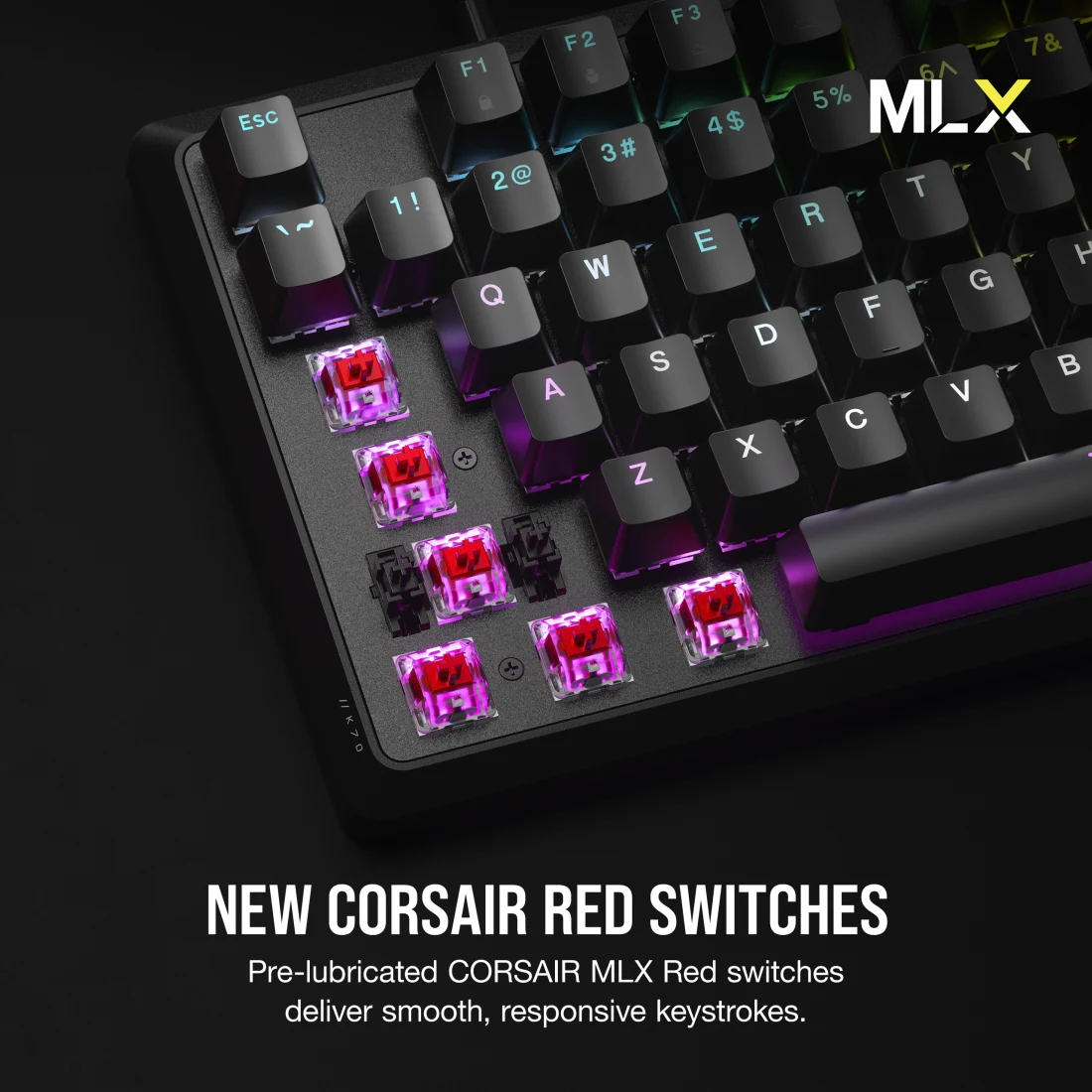 Corsair - Teclado Mecânico Corsair K70 Core RGB Switches MLX Red Preto (PT)