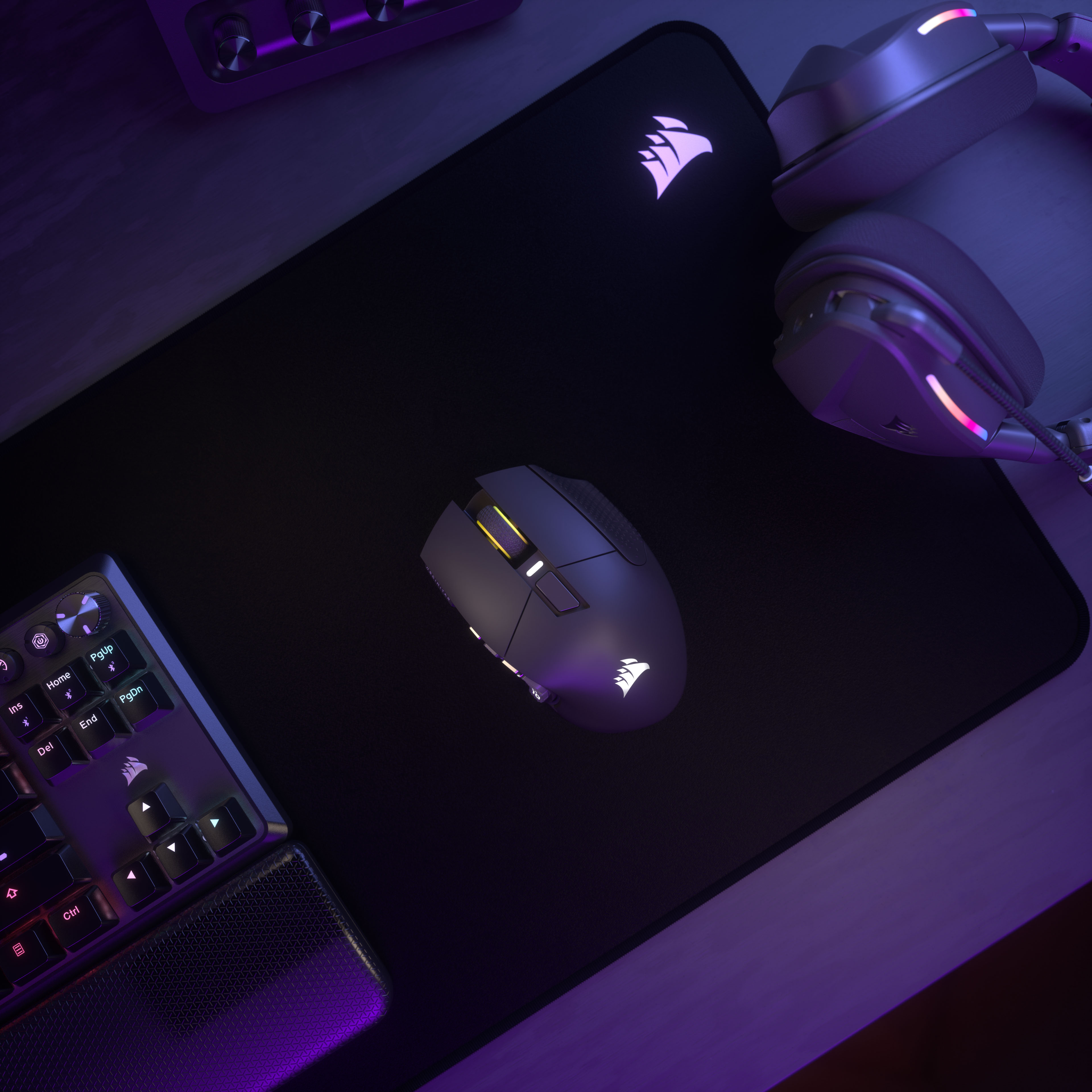 Corsair - Rato Corsair Scimitar Elite Gaming Wireless SE MMO 33000DPI Gun Metal