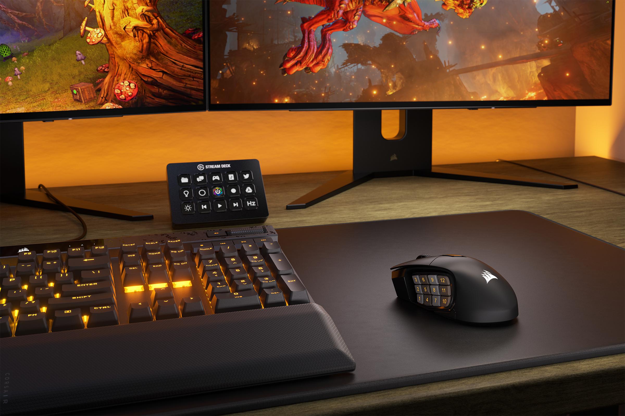 Corsair - Rato Corsair Scimitar Elite RGB MOBA/MMO Wireless Preto