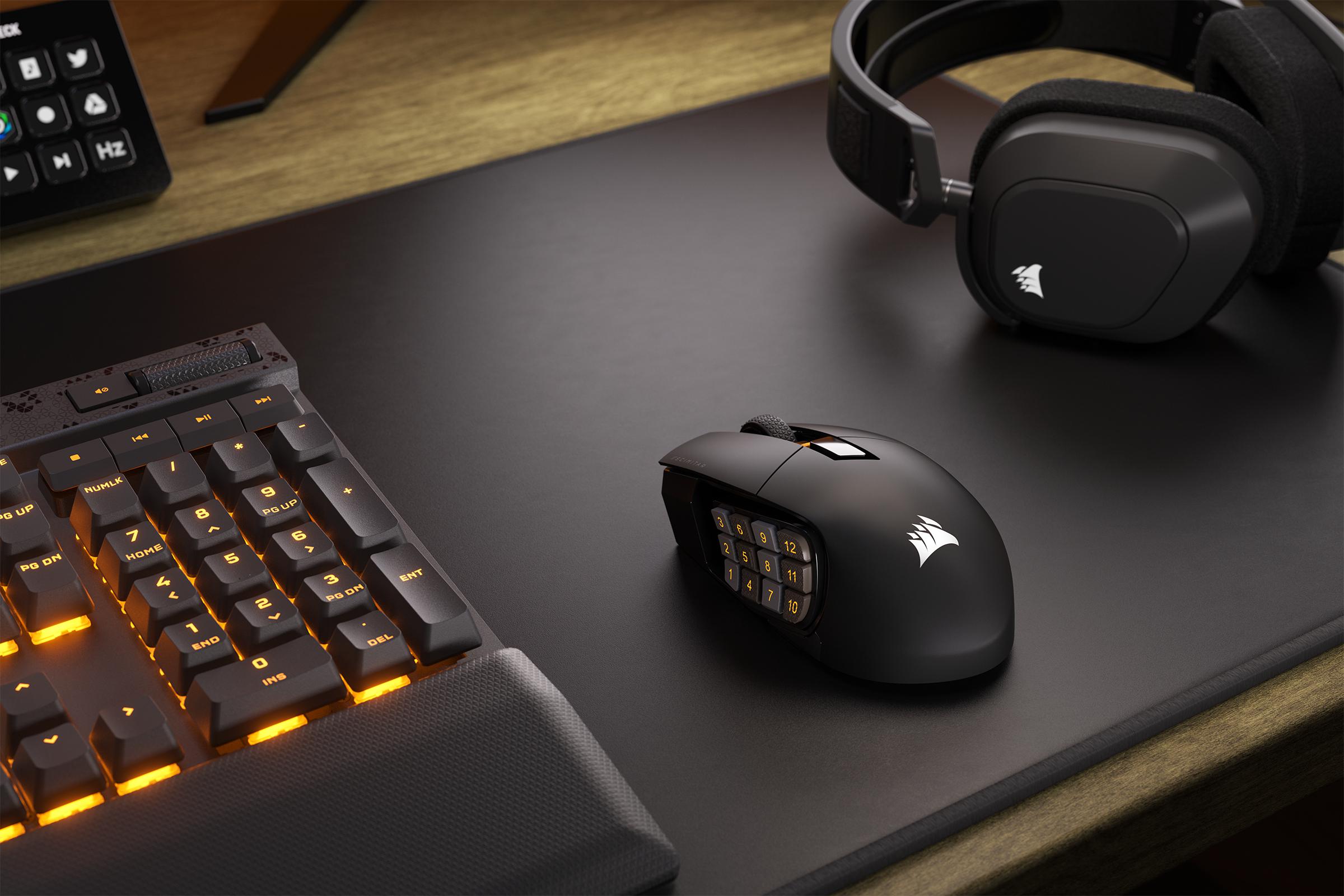 Corsair - Rato Corsair Scimitar Elite RGB MOBA/MMO Wireless Preto