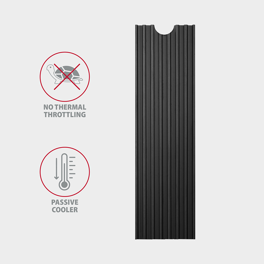 AXAGON - Dissipador Passivo AXAGON CLR-M2L3 - M.2 SSD, 80mm SSD, ALU, silicone thermal pads, height 3mm