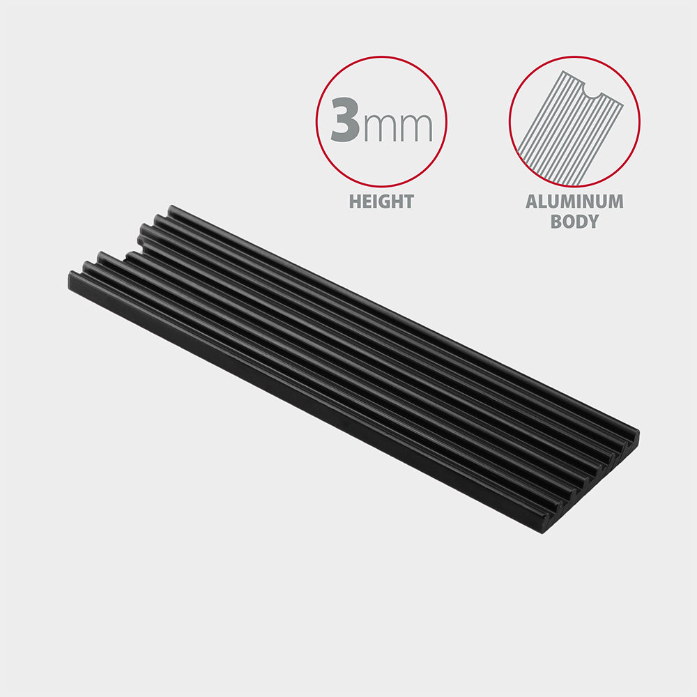 AXAGON - Dissipador Passivo AXAGON CLR-M2L3 - M.2 SSD, 80mm SSD, ALU, silicone thermal pads, height 3mm