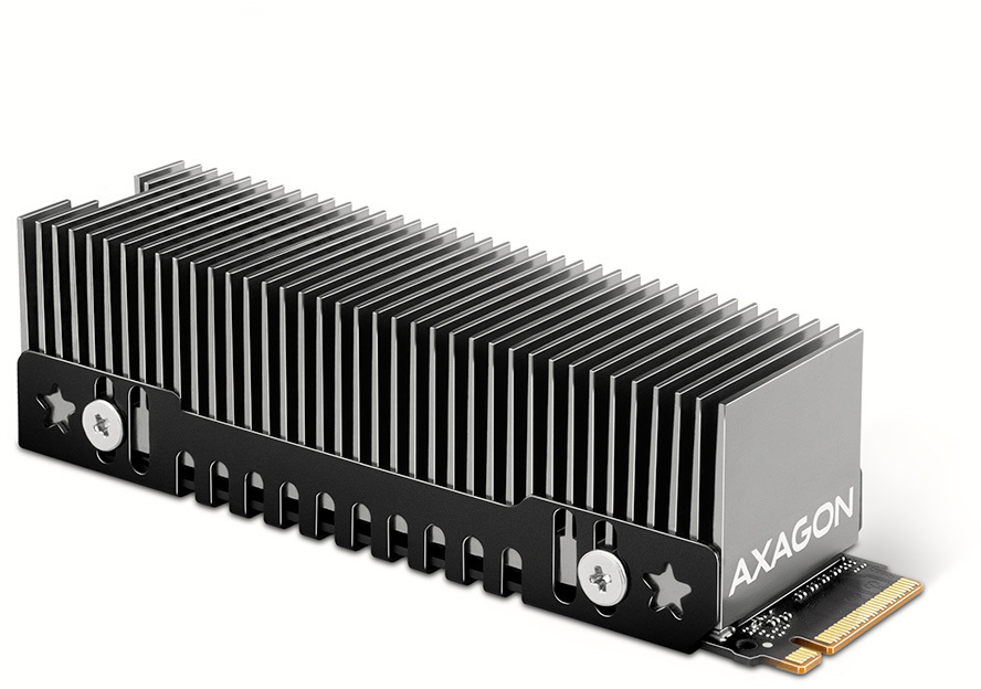 Picture of Picture of Dissipador de calor AXAGON CLR-M2XT passivo - M.2 SSD, 80mm SSD, ALU body, height 24mm