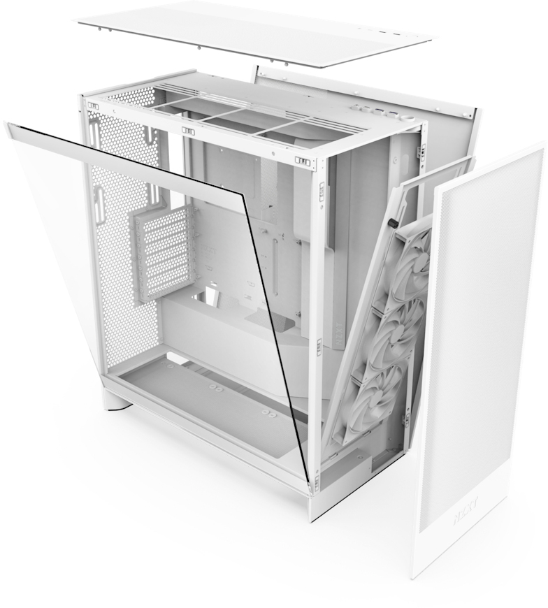NZXT - Caixa ATX NZXT H7 Flow Branca Vidro Temperado