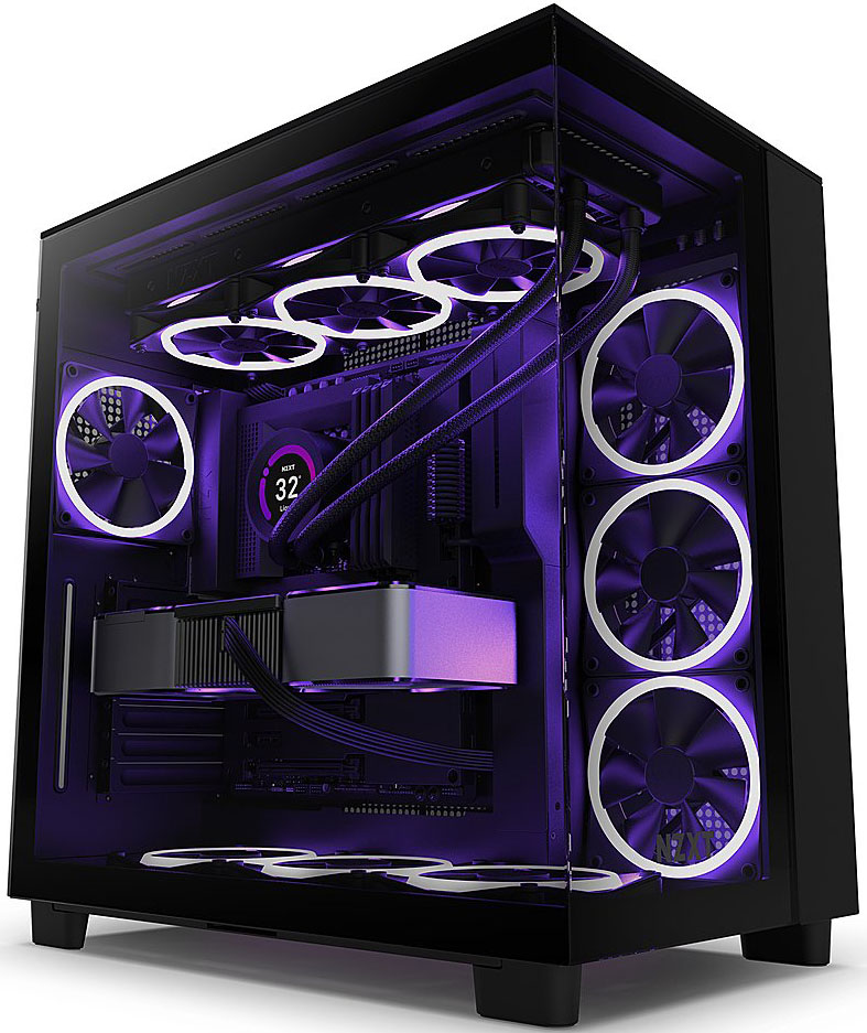NZXT - Caixa ATX NZXT H9 Flow Preta Vidro Temperado