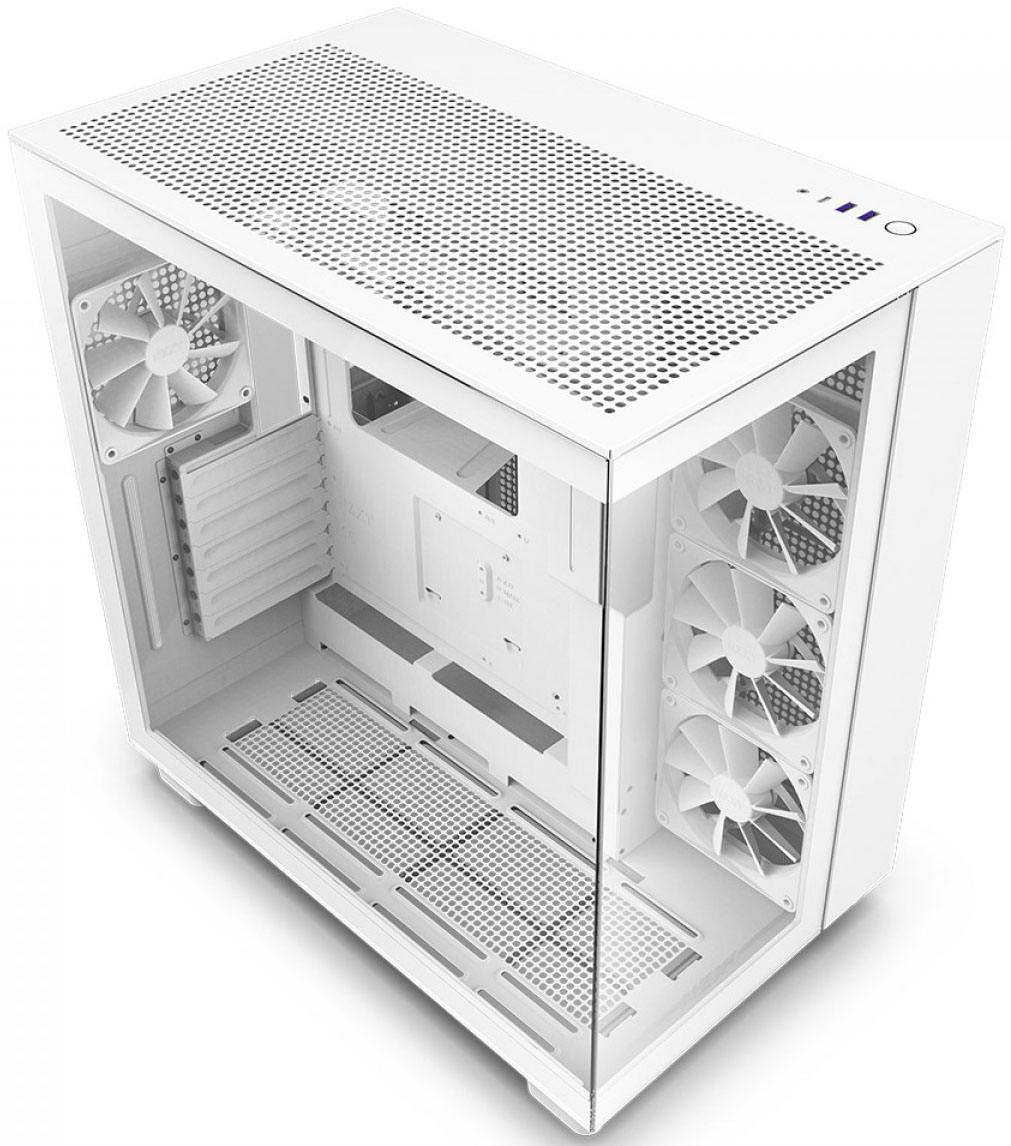 NZXT - Caixa ATX NZXT H9 Flow Branca Vidro Temperado