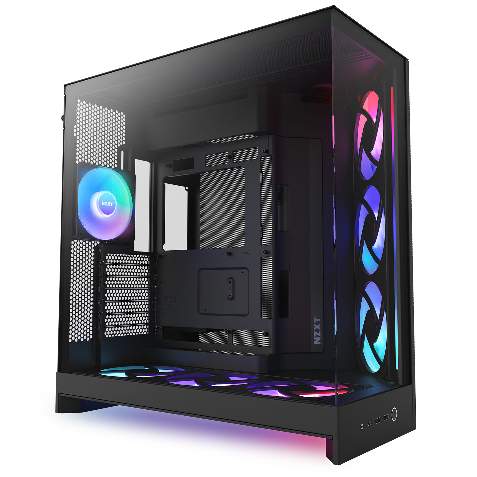 Picture of Picture of Caixa E-ATX NZXT H9 Flow RGB+ Preta (2025) Vidro Temperado