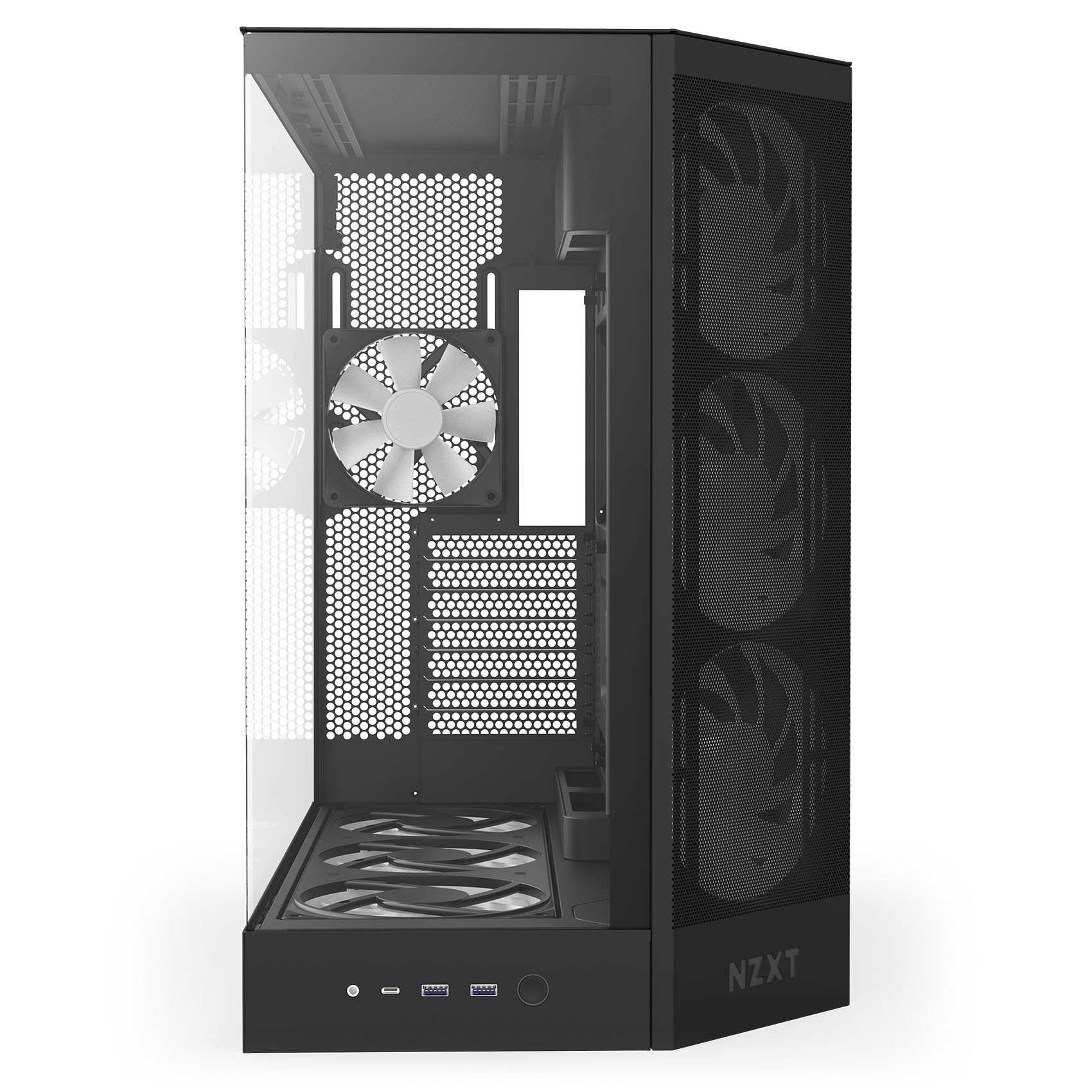 NZXT - Caixa E-ATX NZXT H9 Flow RGB+ Preta (2025) Vidro Temperado