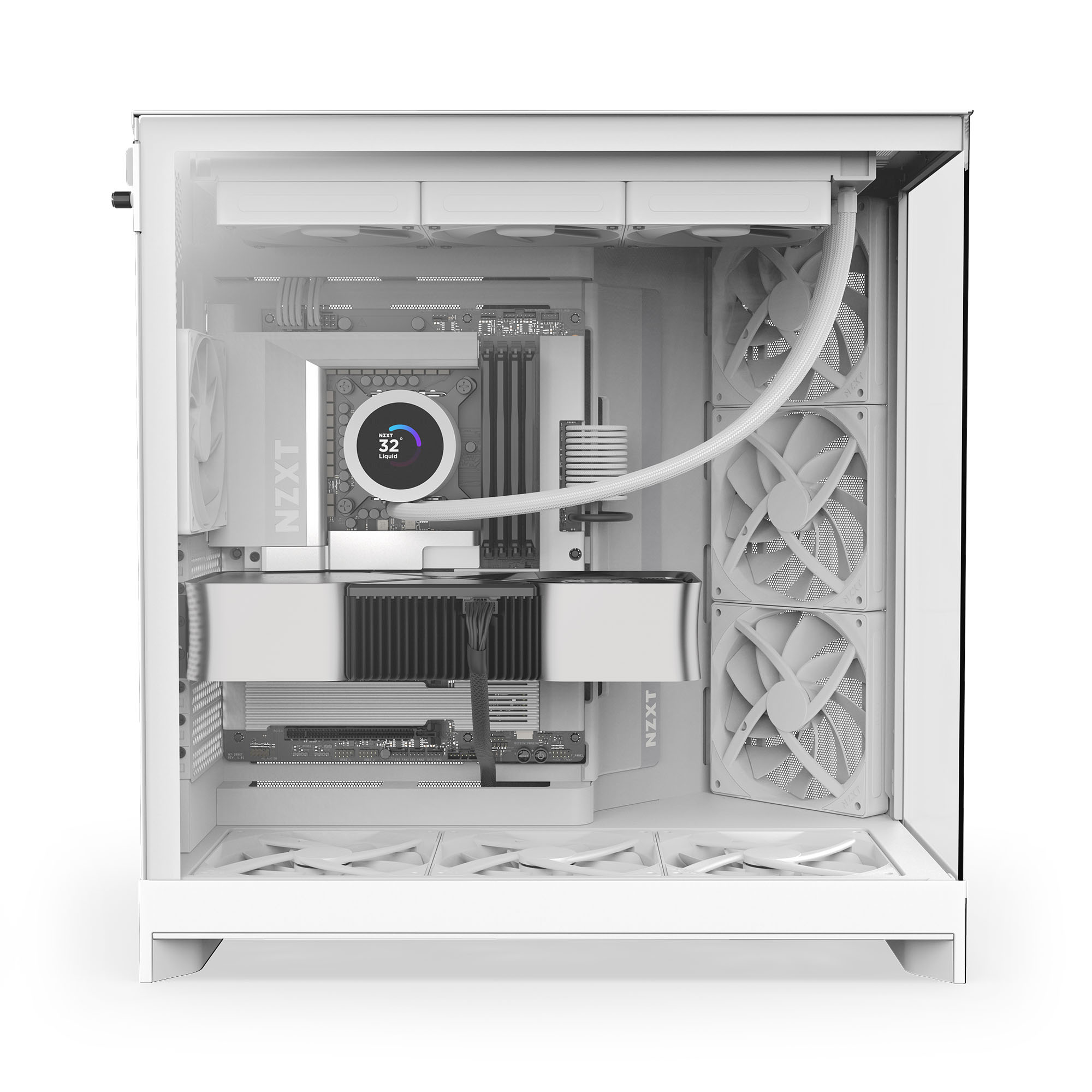 NZXT - Caixa E-ATX NZXT H9 Flow Branca (2025) Vidro Temperado