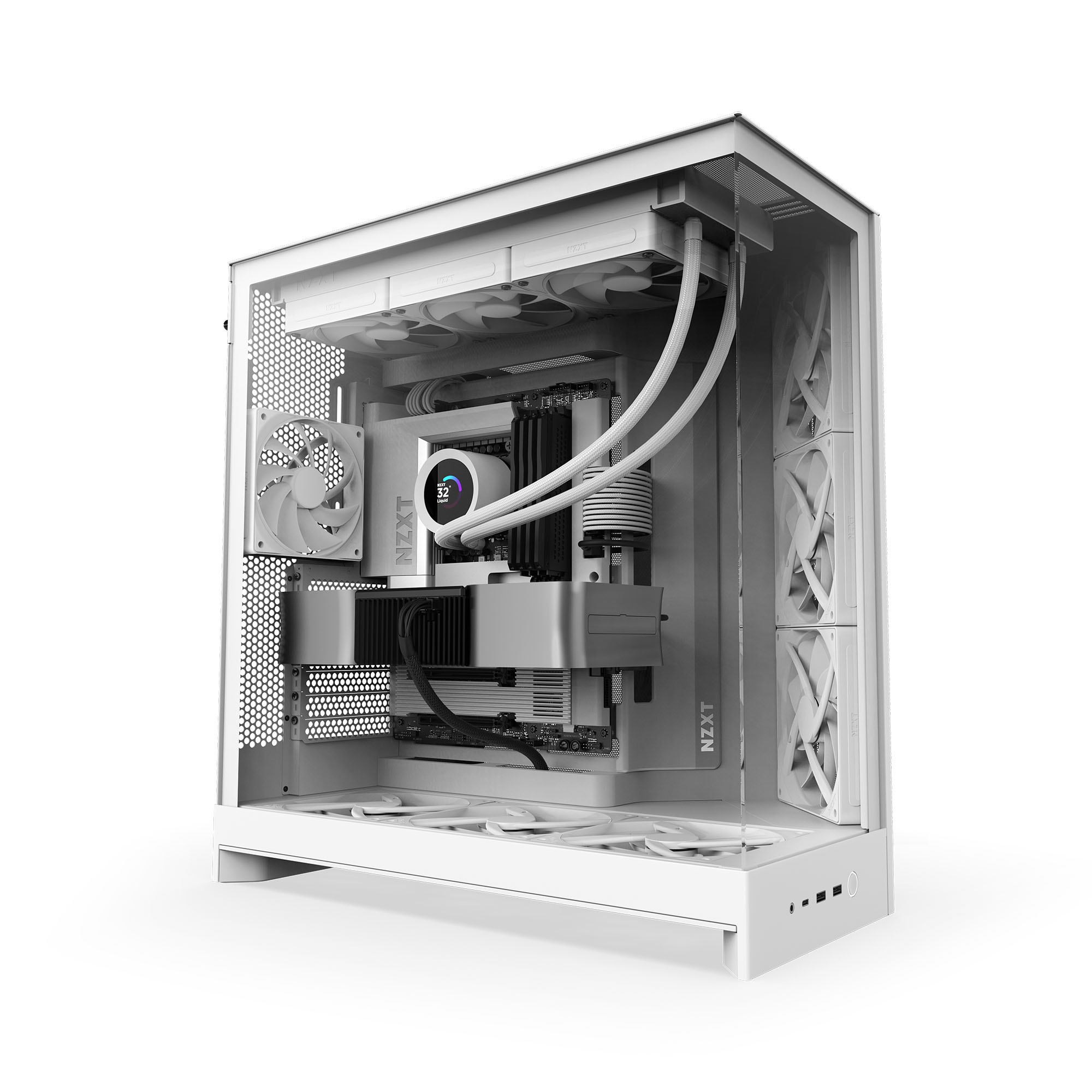 NZXT - Caixa E-ATX NZXT H9 Flow Branca (2025) Vidro Temperado