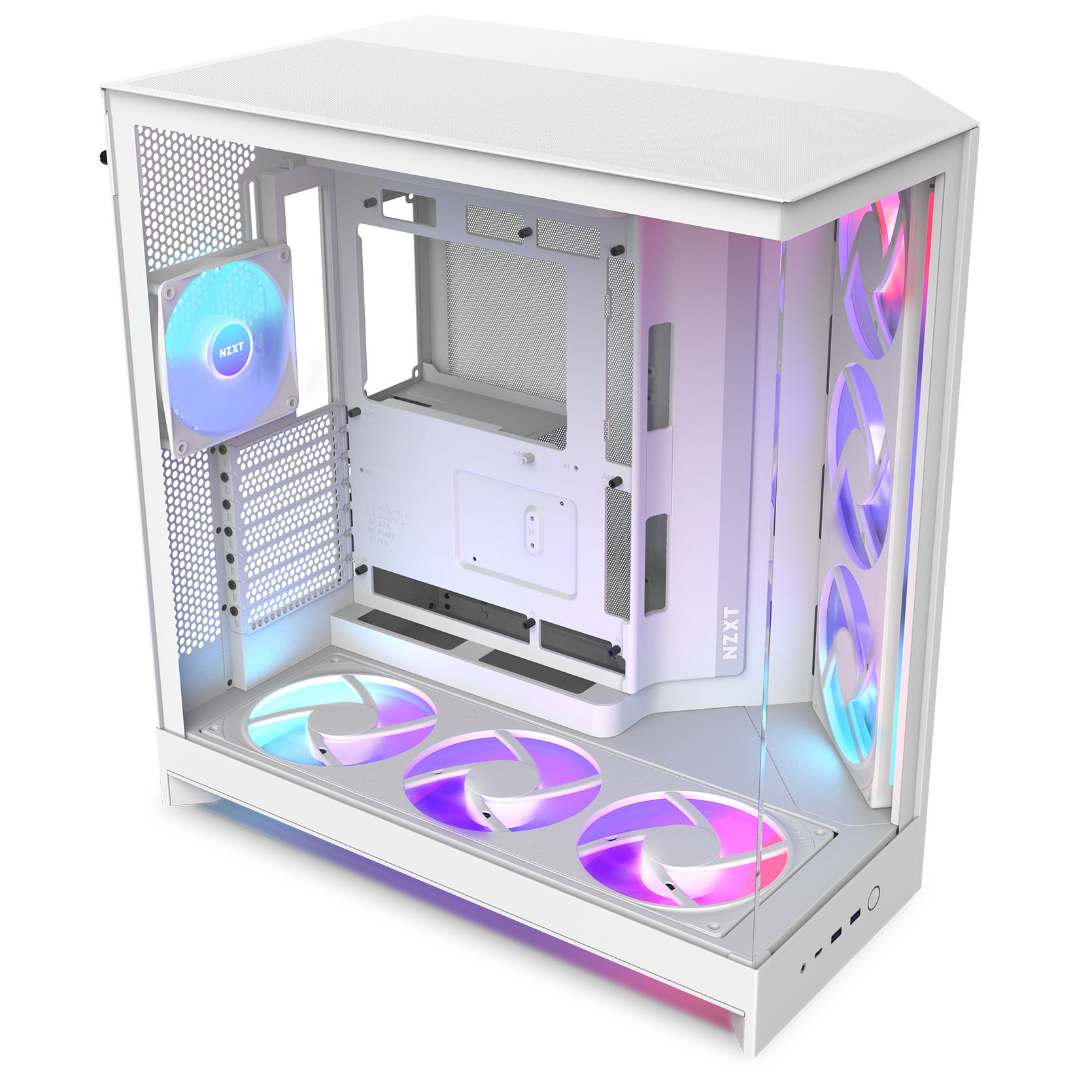 NZXT - Caixa E-ATX NZXT H9 Flow RGB+ Branca (2025) Vidro Temperado