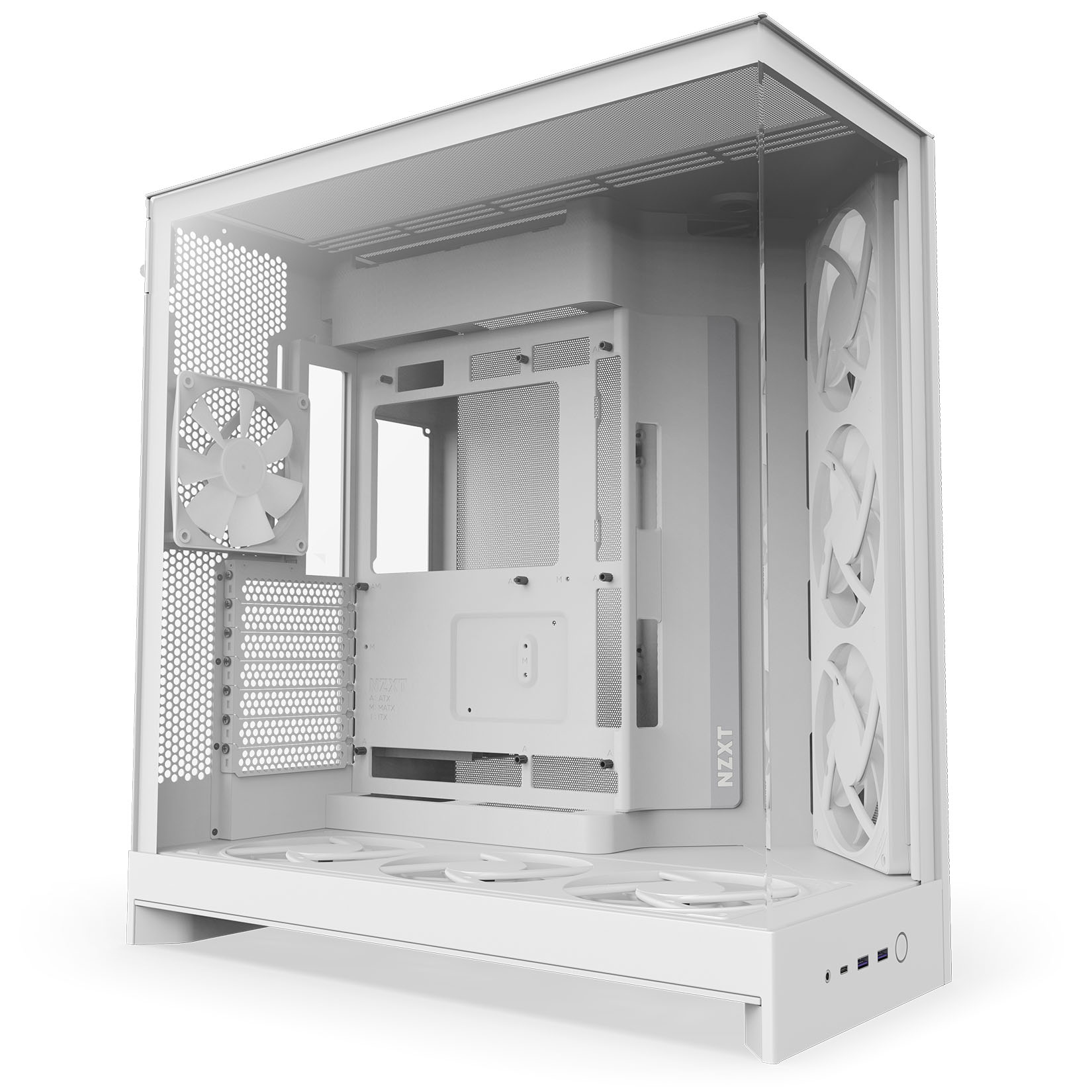 NZXT - Caixa E-ATX NZXT H9 Flow RGB+ Branca (2025) Vidro Temperado