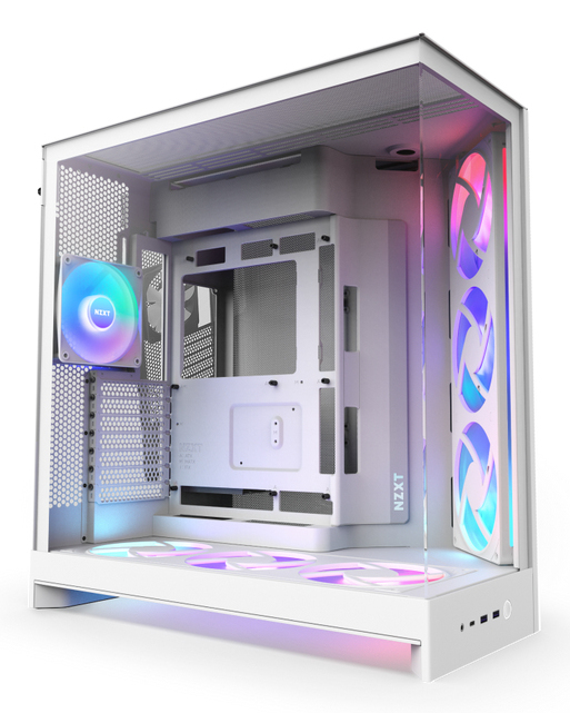 Picture of Picture of Caixa E-ATX NZXT H9 Flow RGB+ Branca (2025) Vidro Temperado